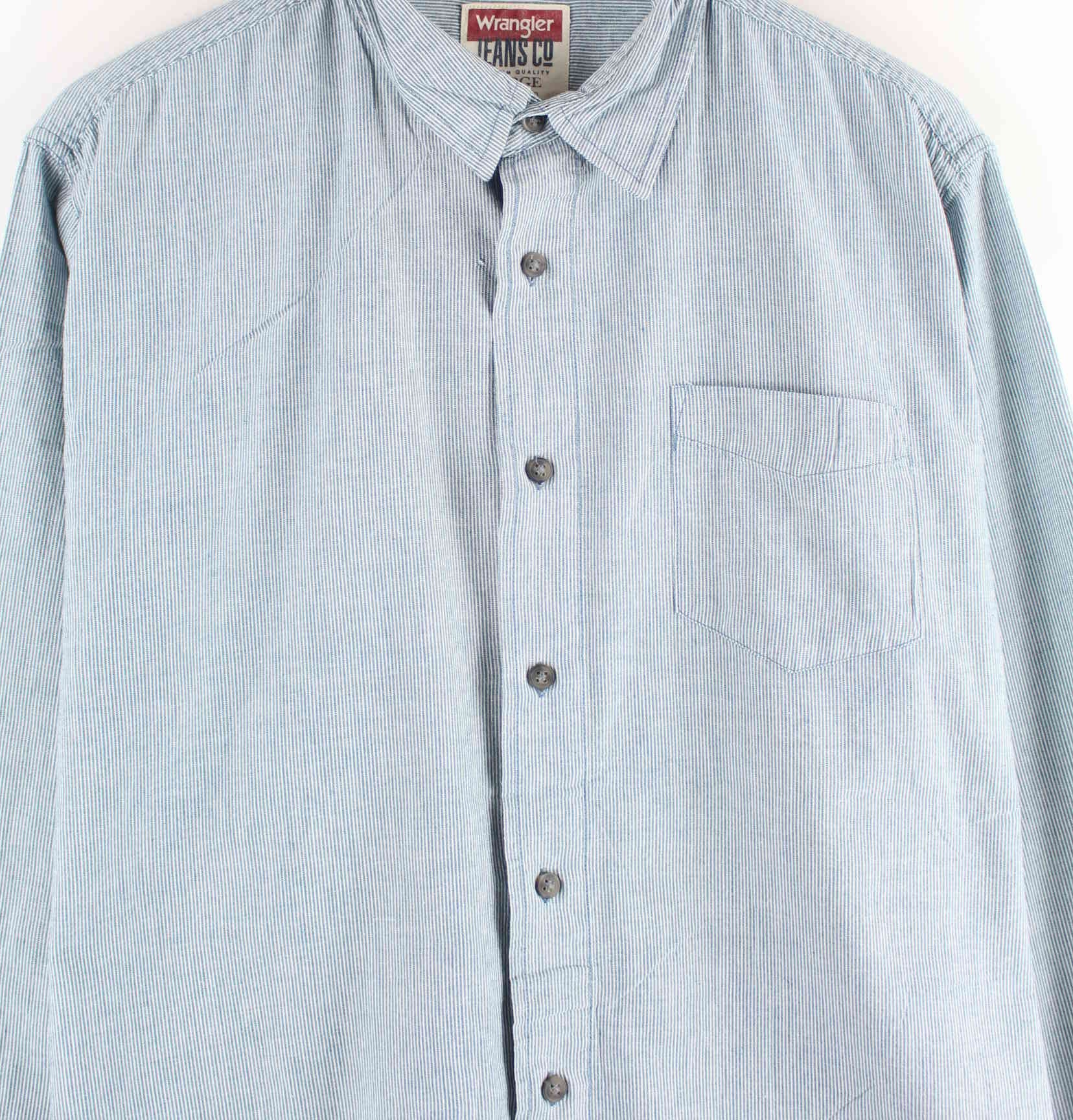 Wrangler Striped Hemd Blau L (detail image 1)