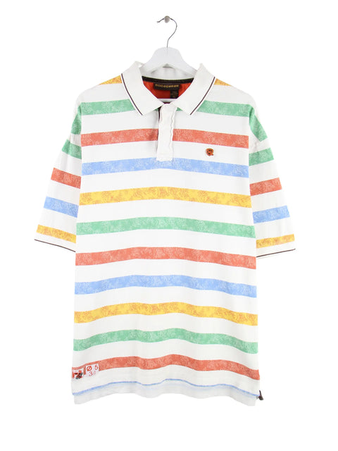 Roca Wear 00s Stripe polo blanc XL