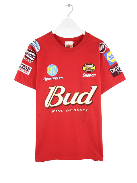 Nascar 90s Vintage Dale Earnhardt Budweiser Print T-Shirt Rot XL