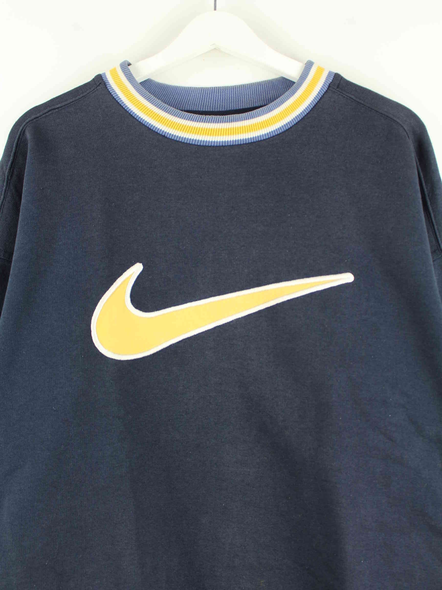 Nike 90s Vintage Big Swoosh Sweater Blau L (detail image 1)