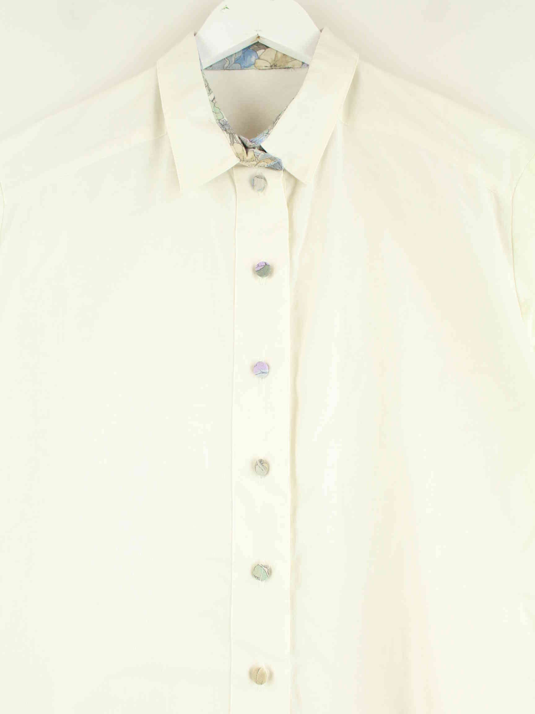 Vintage 90s Short Sleeve Hemd Beige M (detail image 1)