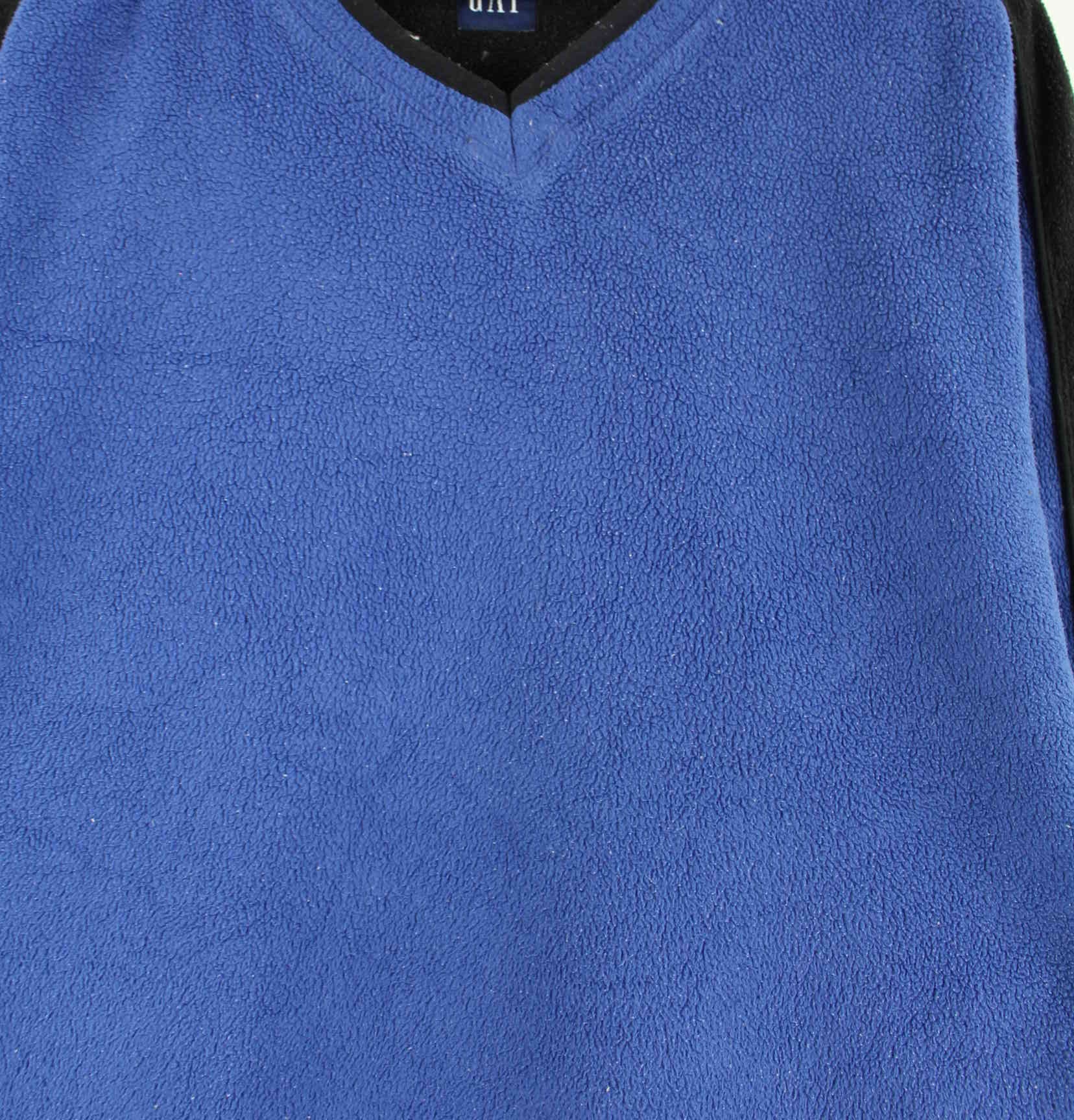 GAP y2k Fleece V-Neck Sweater Blau XL (detail image 1)