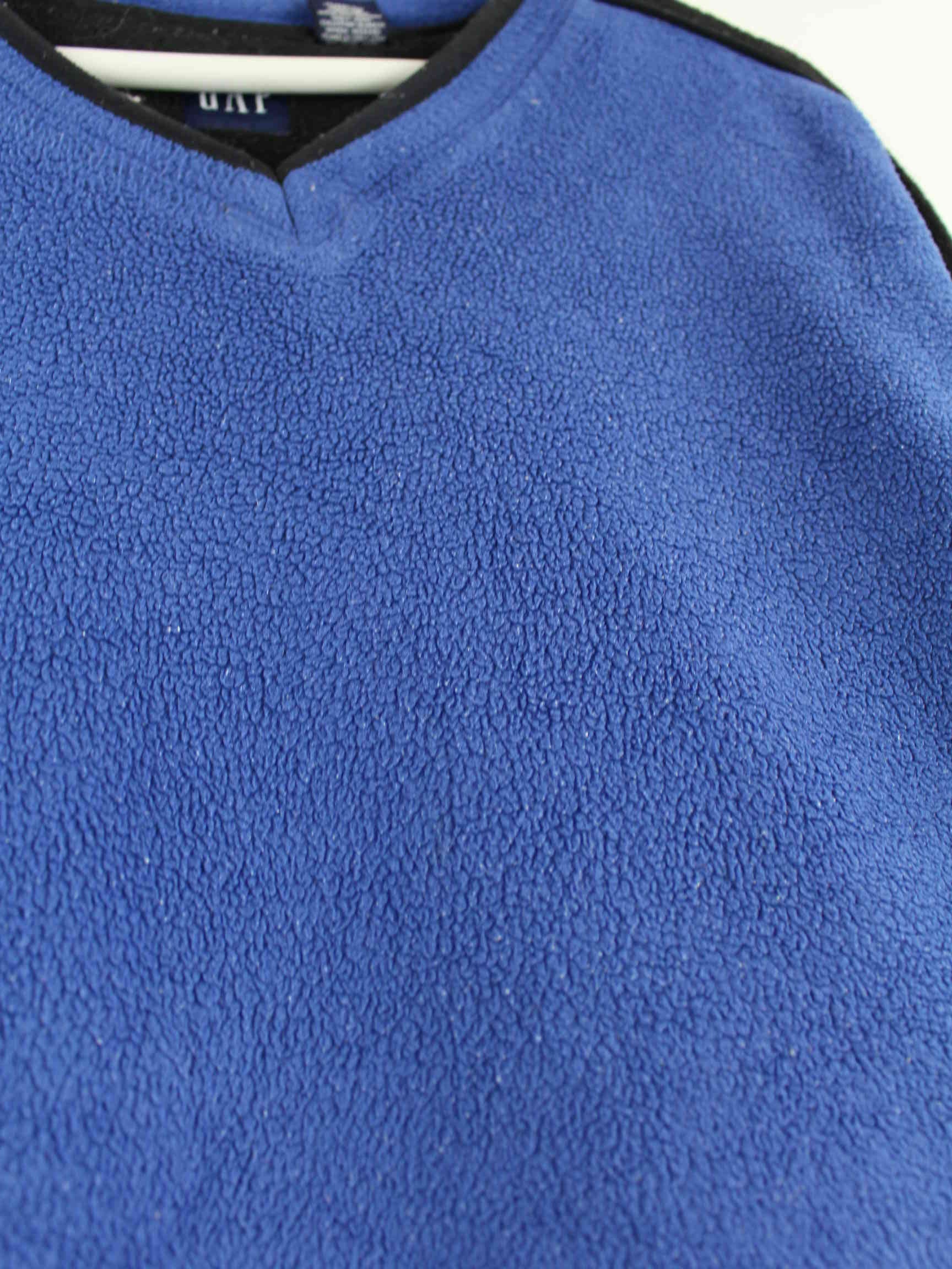 GAP y2k Fleece V-Neck Sweater Blau XL (detail image 2)