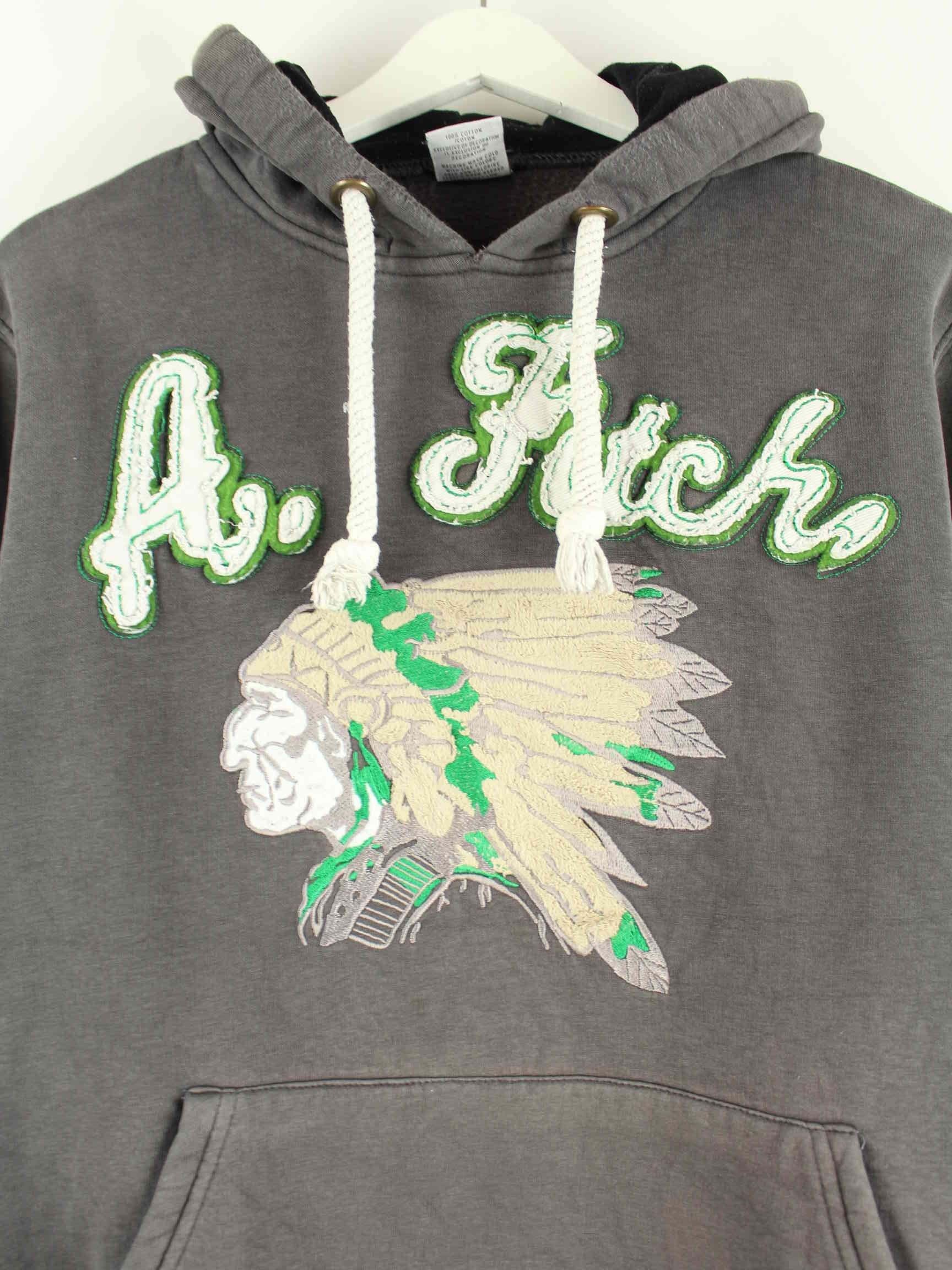 Abercrombie & Fitch Embroidered Hoodie Grau M (detail image 1)