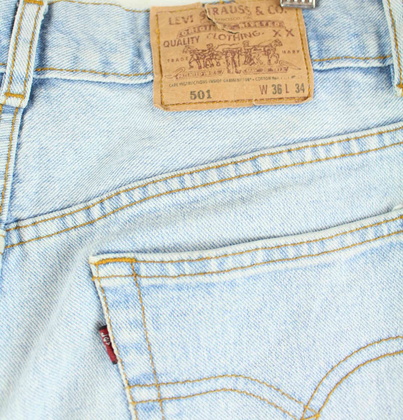 Levi's 1996 501 Jeans Blau W36 L34 (detail image 3)