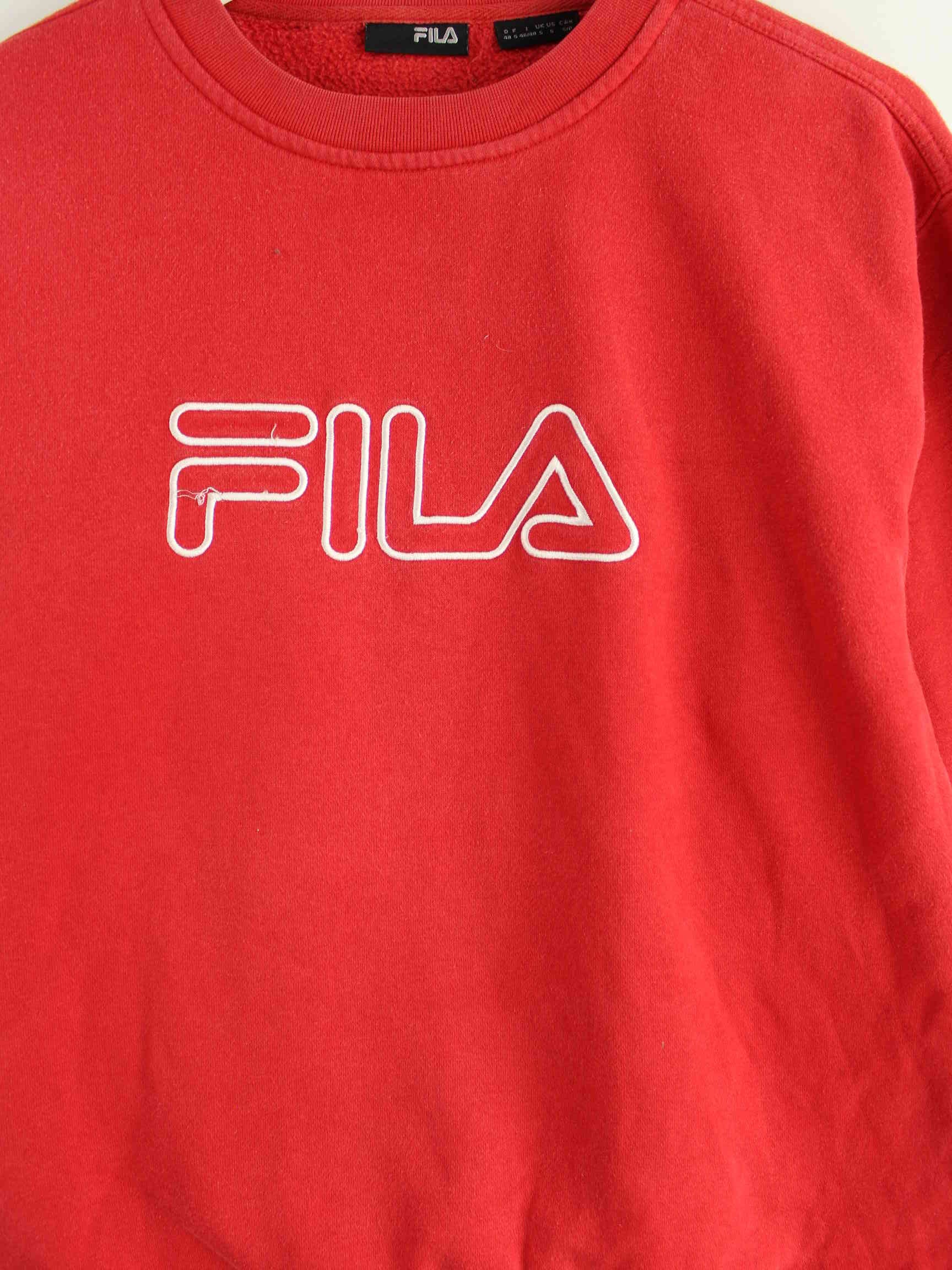 Fila Embroidered Logo Sweater Red S