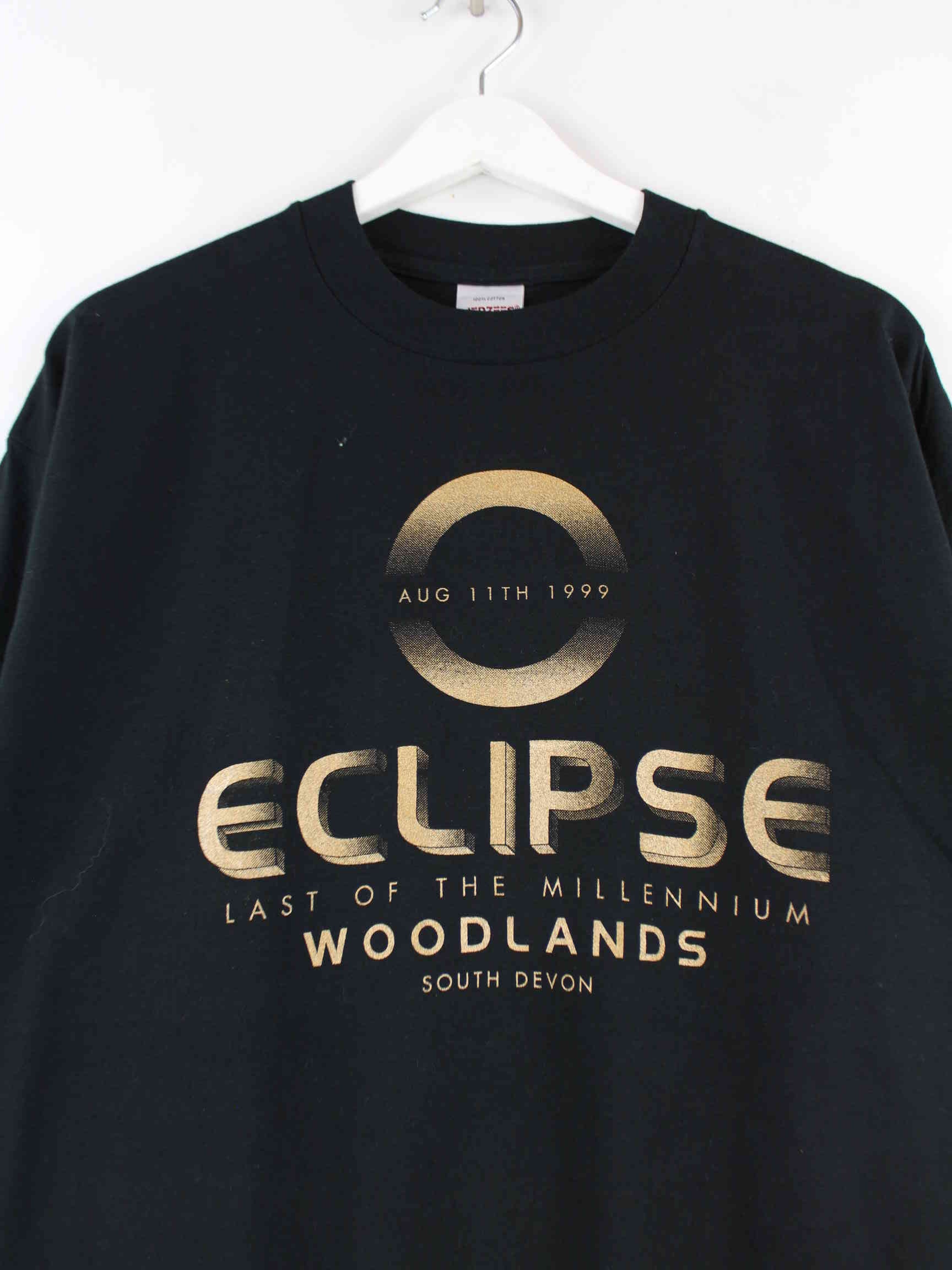 Jerzees 1999 Vintage Eclipse Print T-Shirt Schwarz XXL (detail image 1)