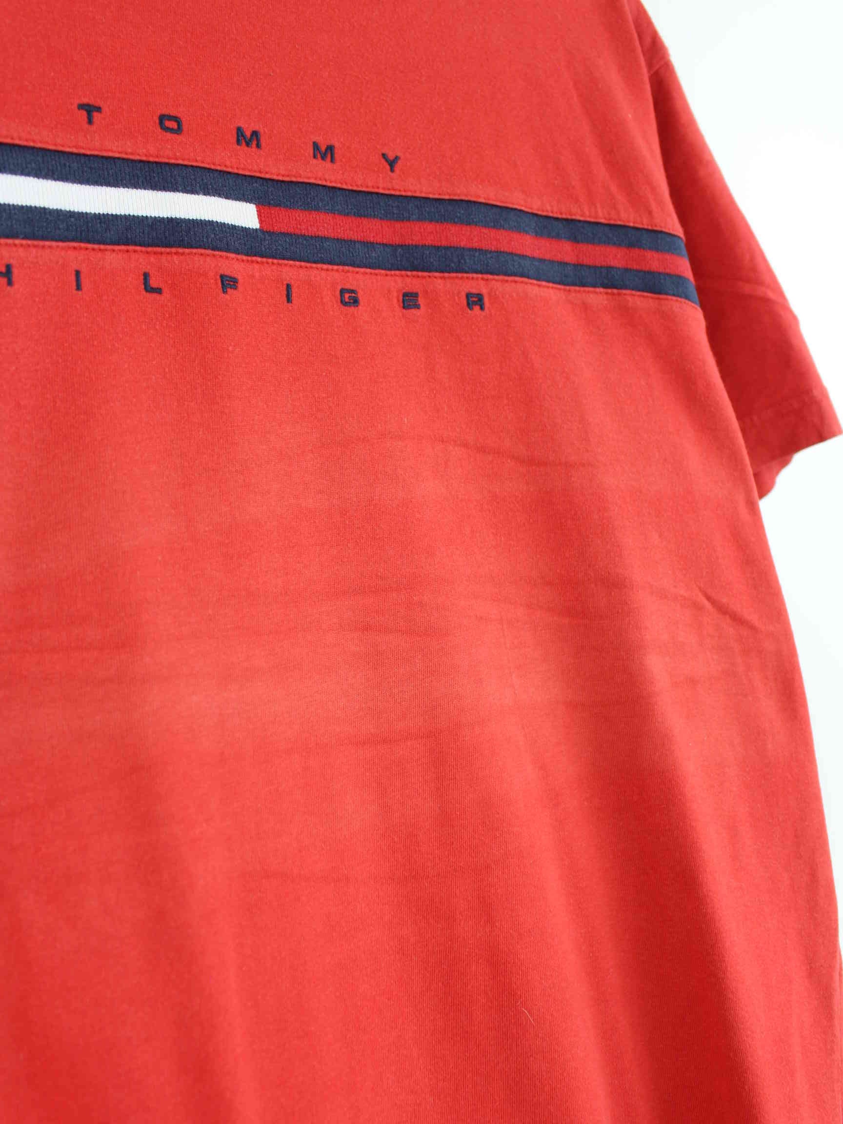 Tommy Hilfiger 00s Embroidered T-Shirt Rot M (detail image 2)