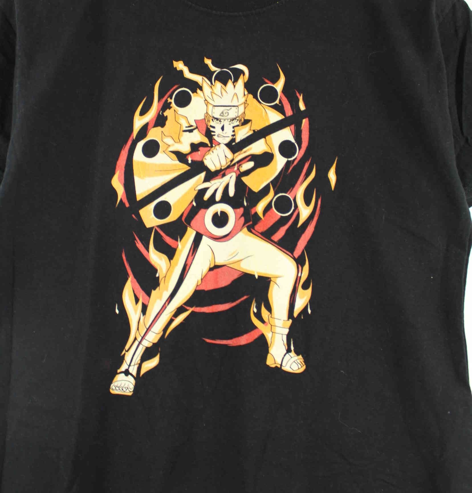 Fruit of the Loom Damen Naruto Print T-Shirt Schwarz S (detail image 1)