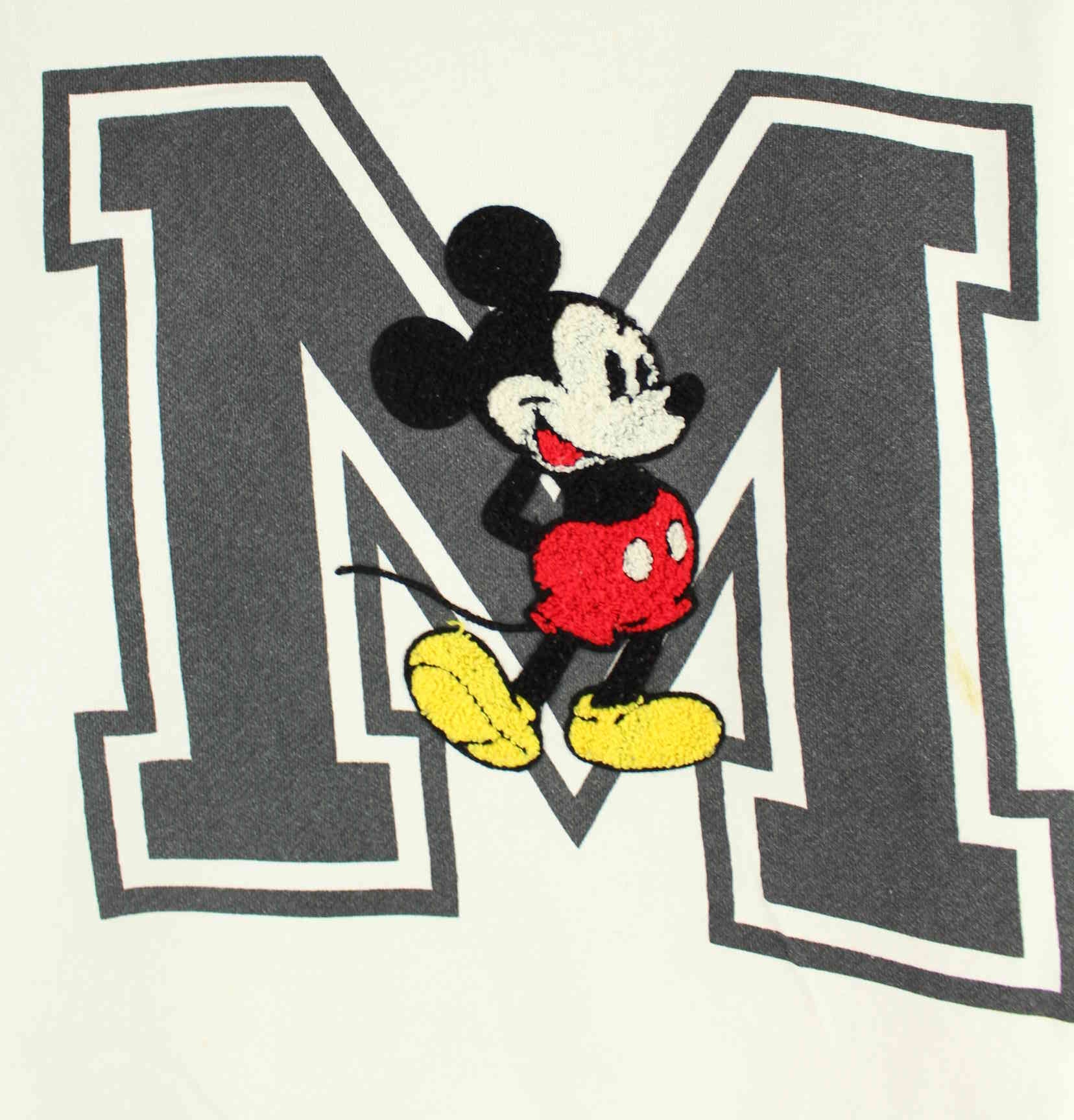 Disney Damen Mickey Mouse Embroidered Sweater Weiß S (detail image 1)