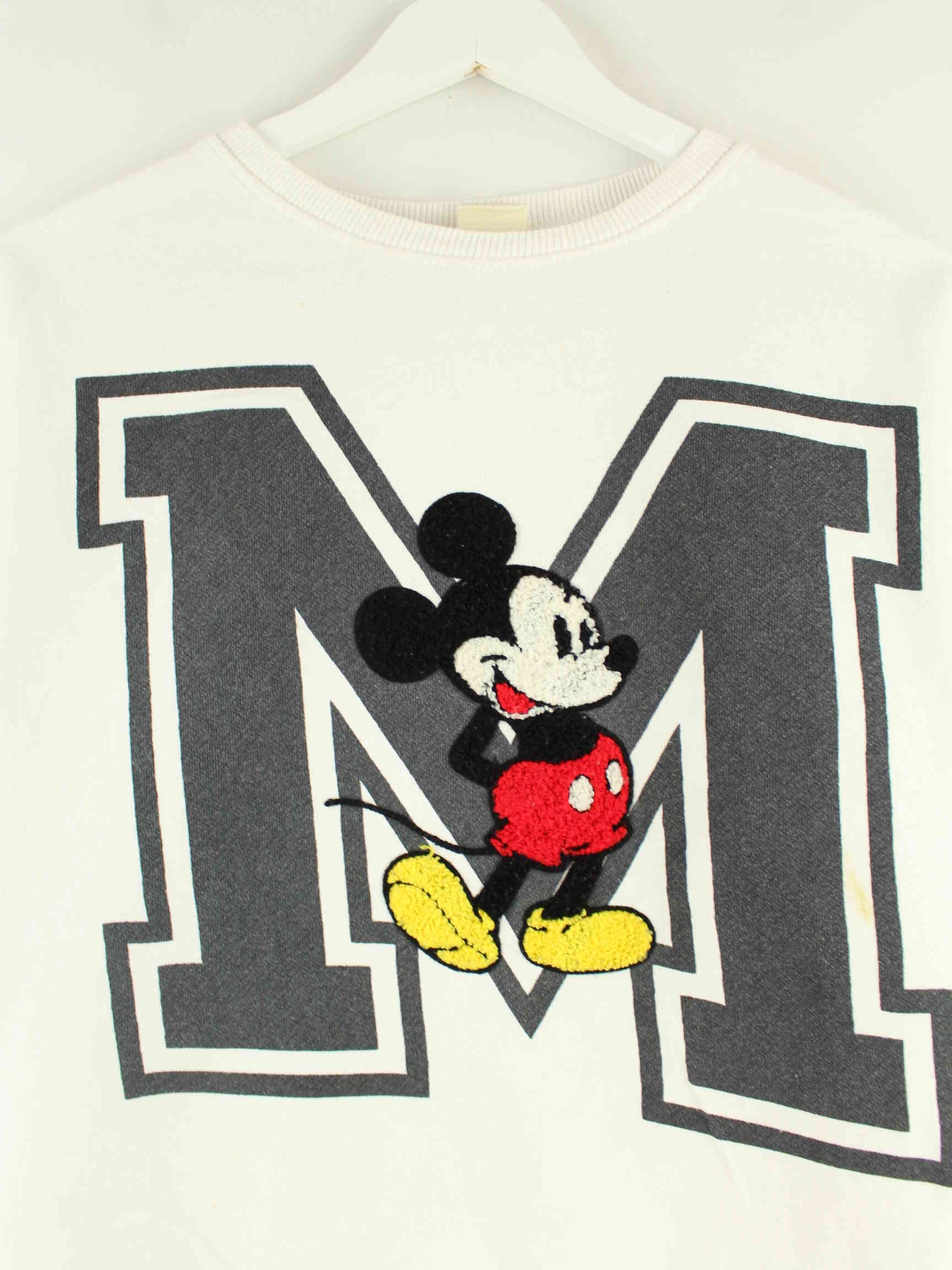 Disney Damen Mickey Mouse Embroidered Sweater Weiß S (detail image 1)