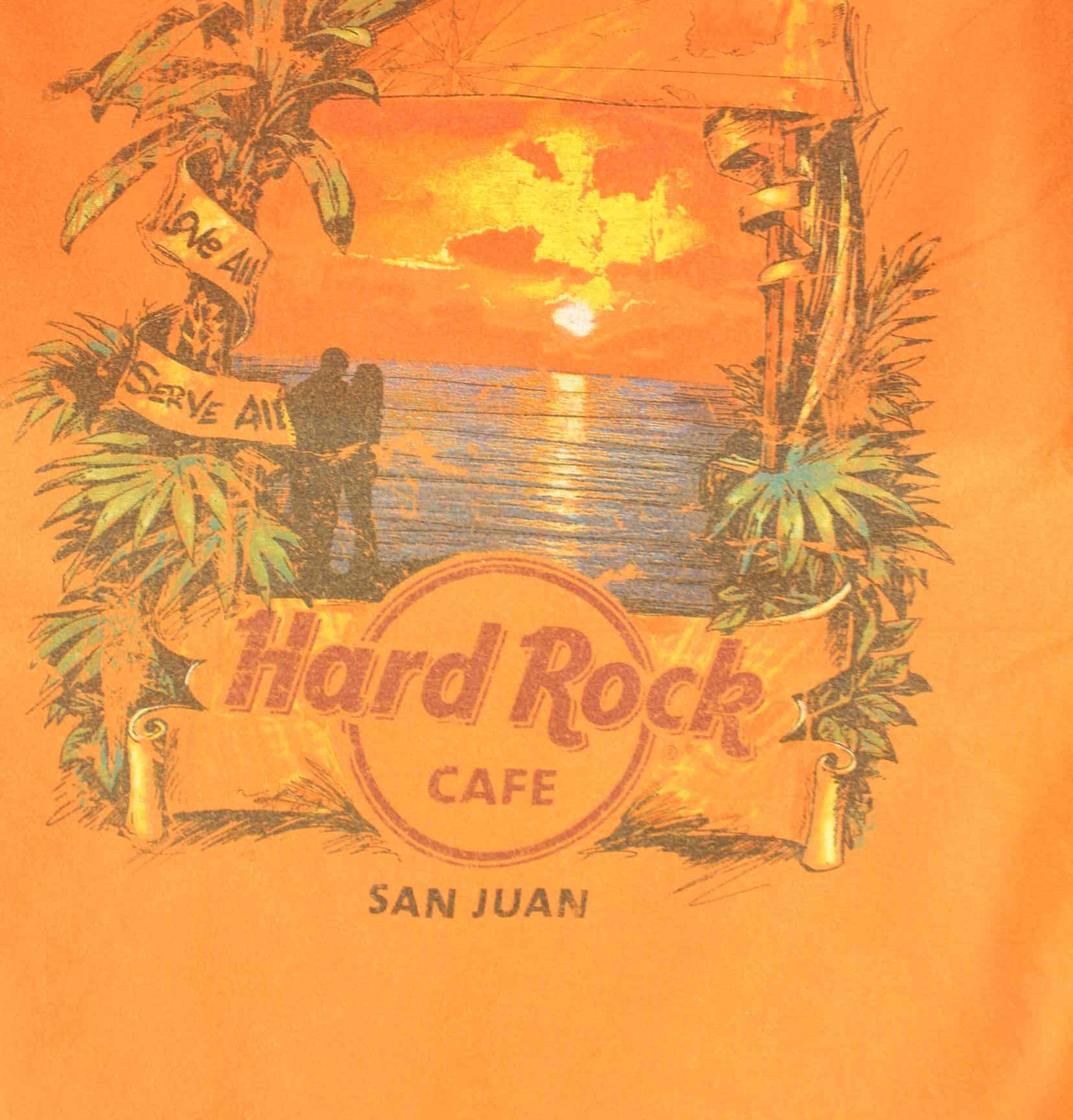 Hard Rock Cafe San Juan Print T-Shirt Orange M (detail image 3)