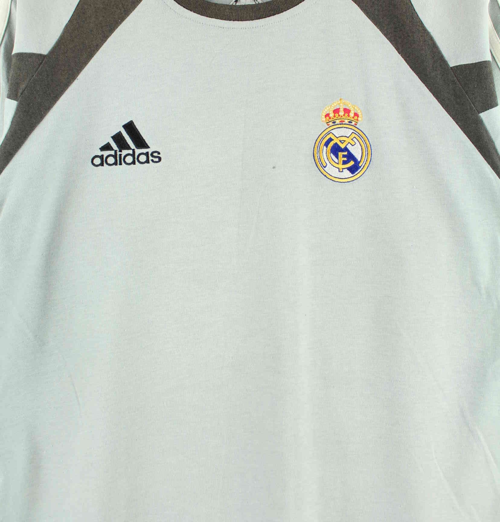 Adidas y2k Real Madrid Embroidered T-Shirt Grau M (detail image 1)
