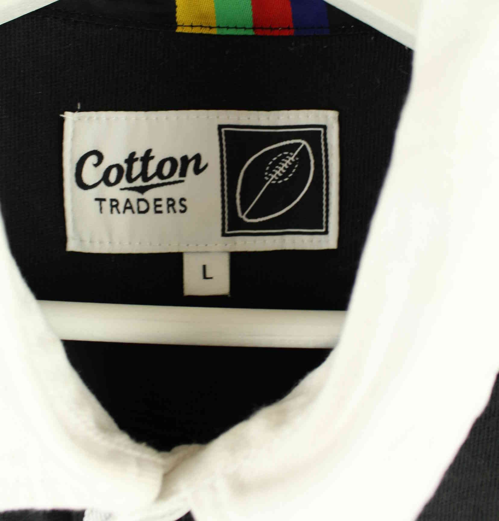 Vintage Rugby Embroidered Polo Schwarz L (detail image 3)