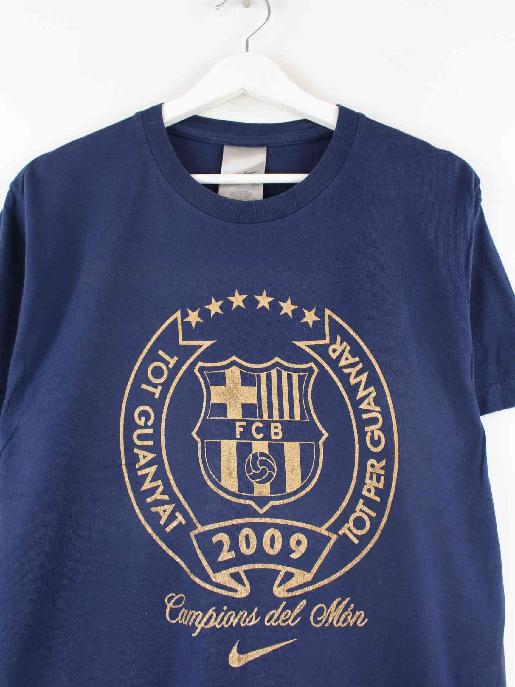 Nike 00s FC Barcelona Print T-Shirt Blau L (detail image 1)