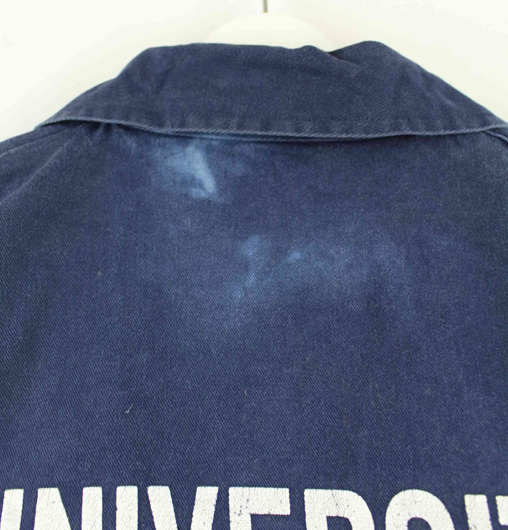 Vintage 90s University Warwick Embroidered Jacke Blau L (detail image 2)