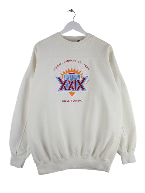 Antigua 1995 Vintage NFL Super Bowl XXIX Miami Sweater Beige XL