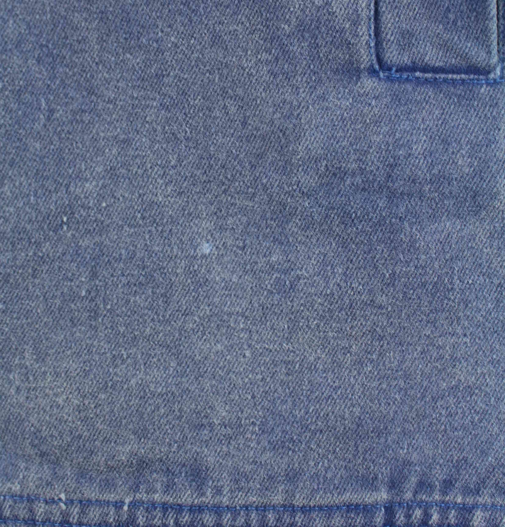 Vintage 90s Half Zip Jacke Blau M (detail image 4)