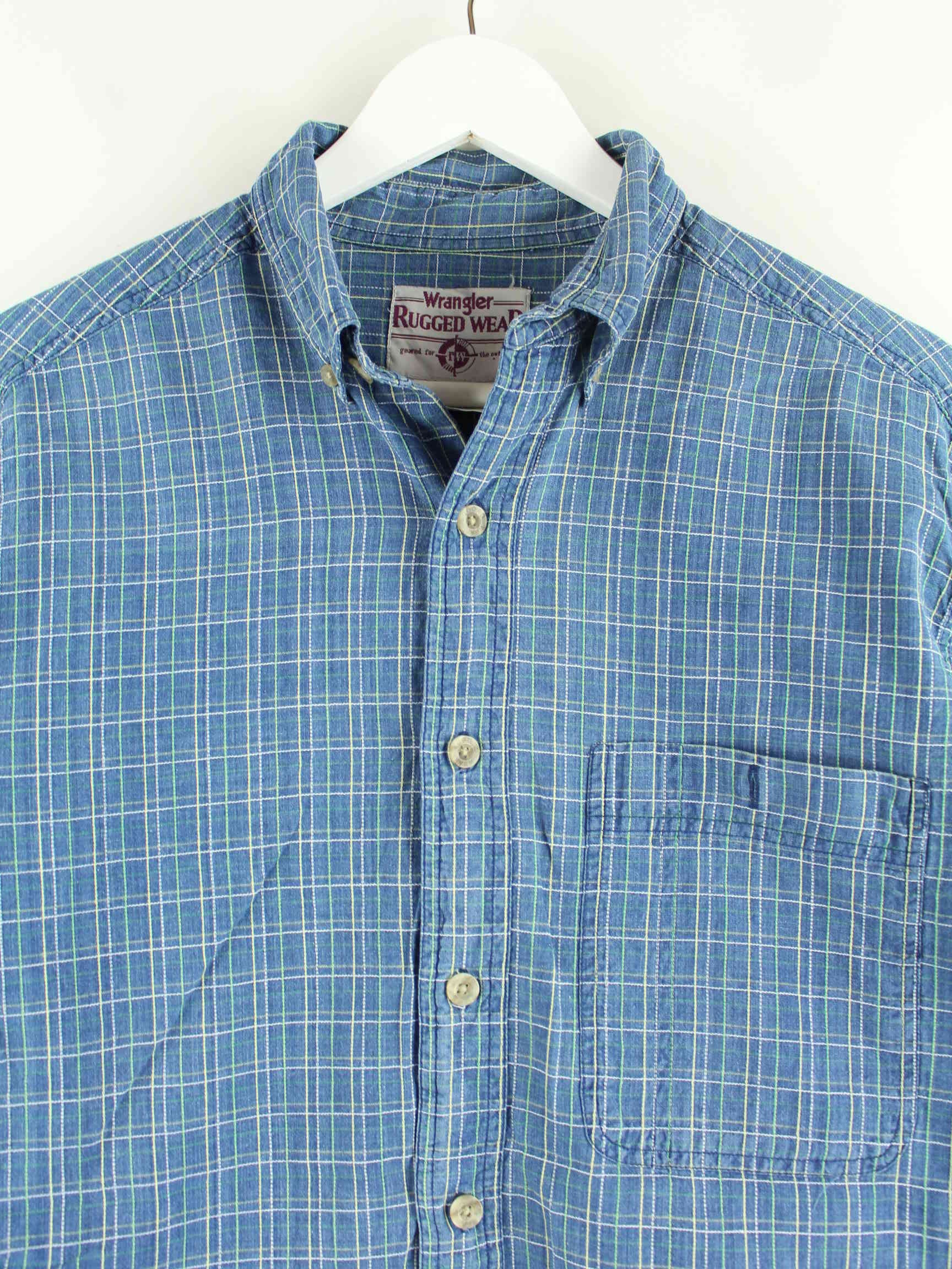 Wrangler 90s Vintage Rugged Wear Hemd Blau L (detail image 1)