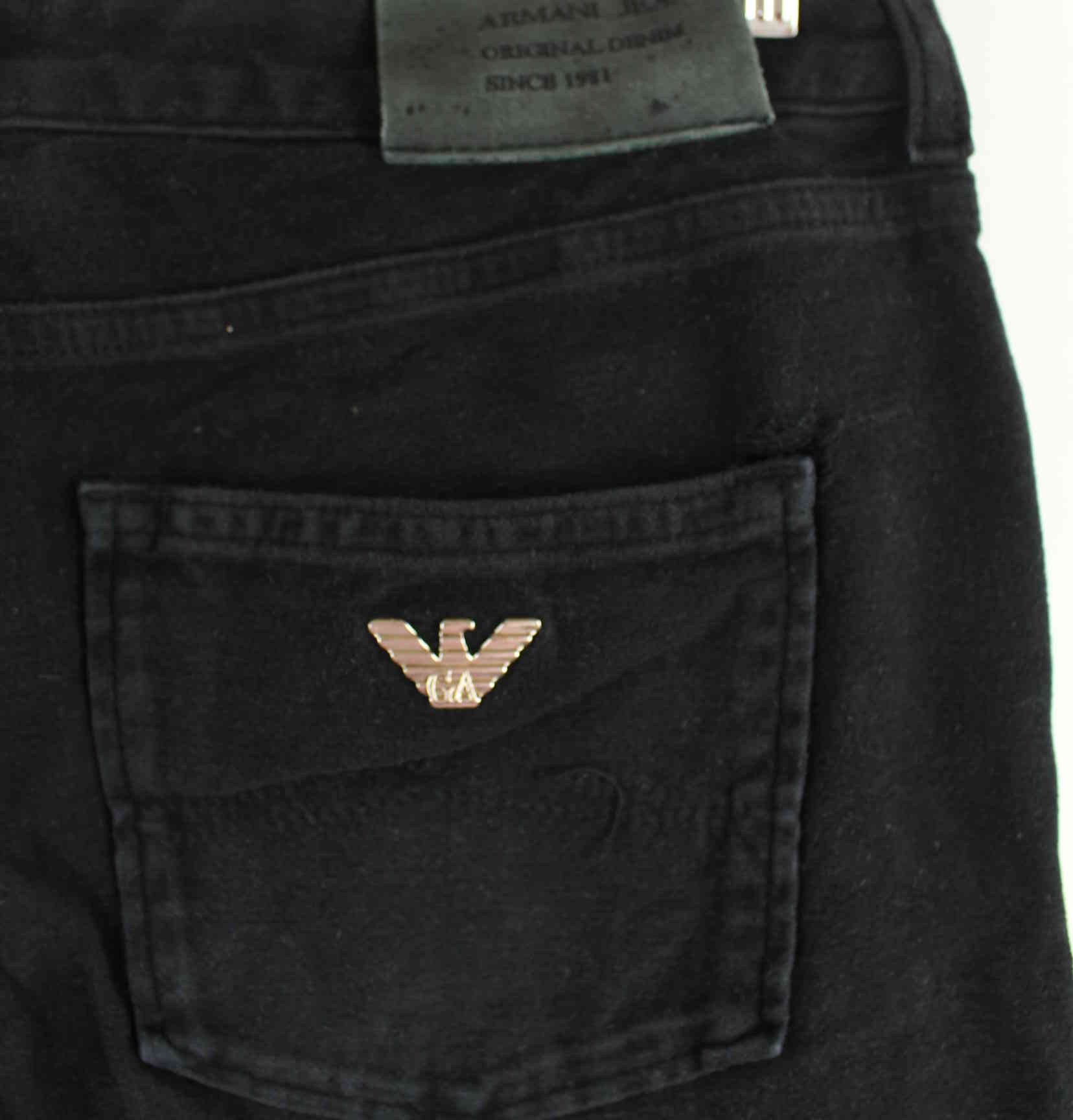 Armani y2k Jeans Schwarz W30 L30 (detail image 2)