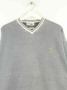 Lacoste 90s Vintage V-Neck Sweater Grau L (detail image 1)