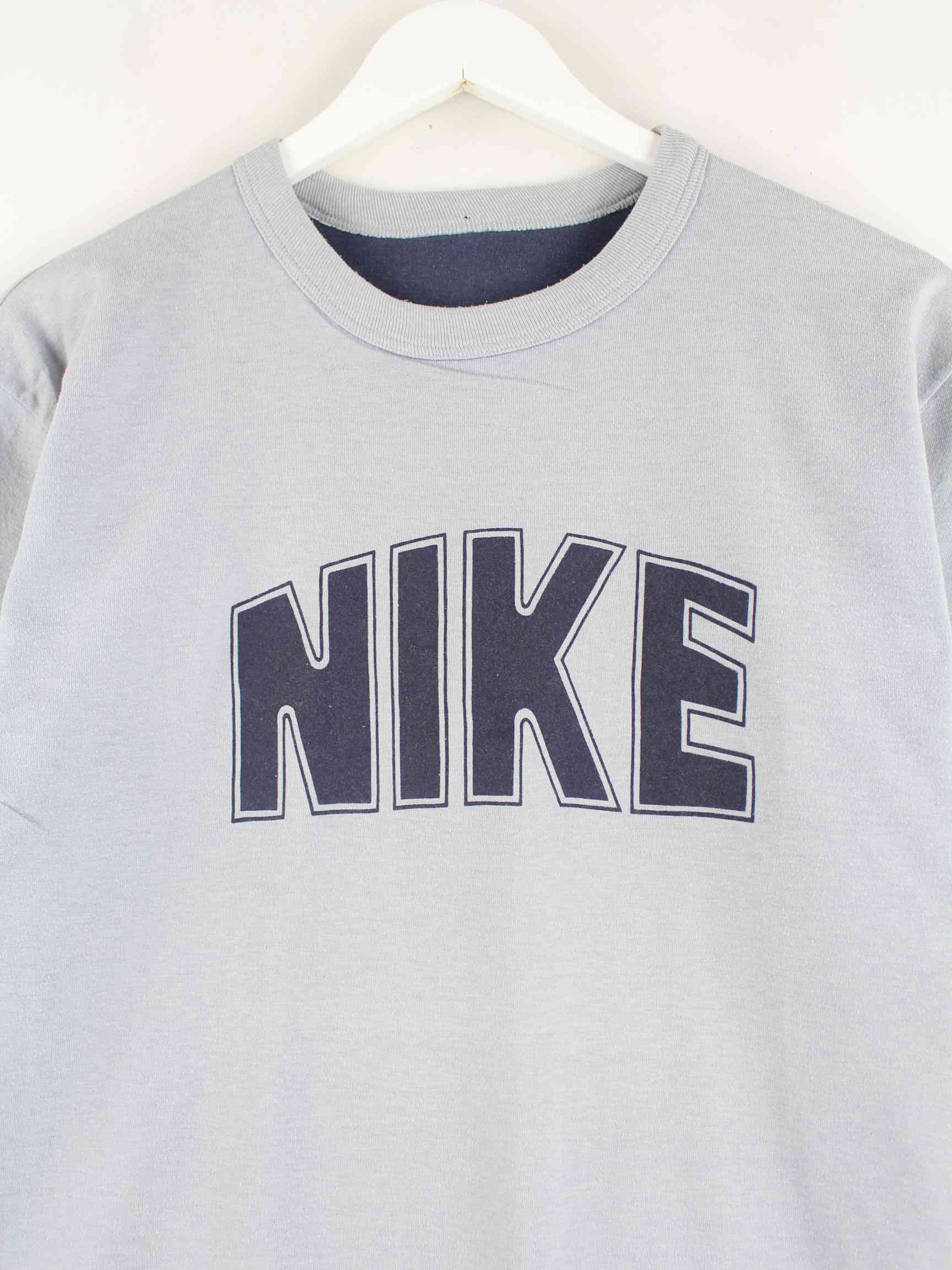 Nike 90s Vintage Reversible Wende Print T-Shirt Blau M (detail image 5)