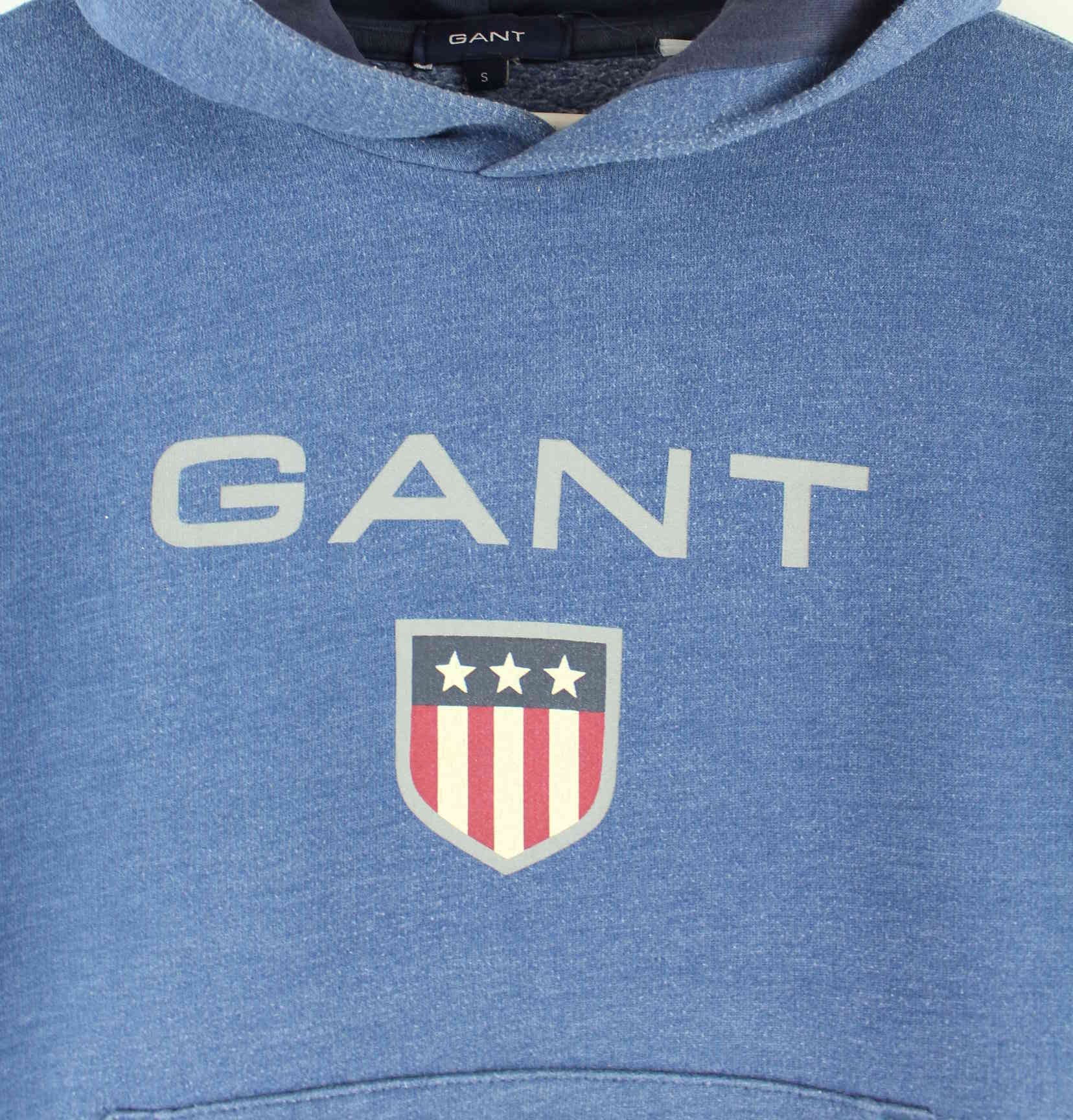 Gant Logo Print Hoodie Blau S (detail image 1)