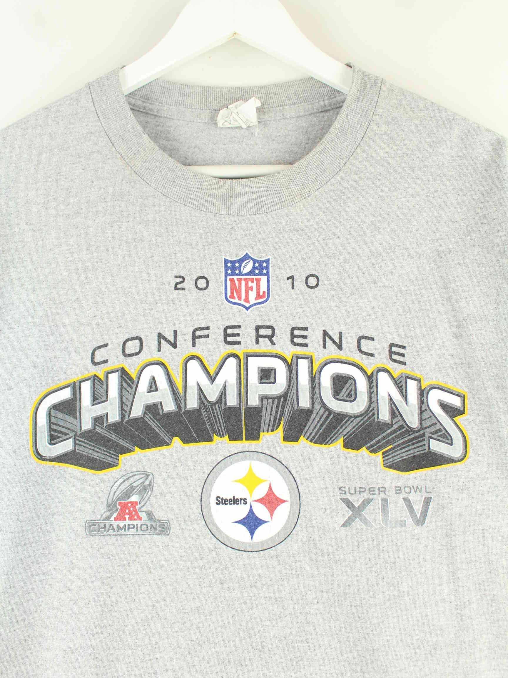 Vintage Pittsburgh Steelers Superbowl T-Shirt Grau XL (detail image 1)