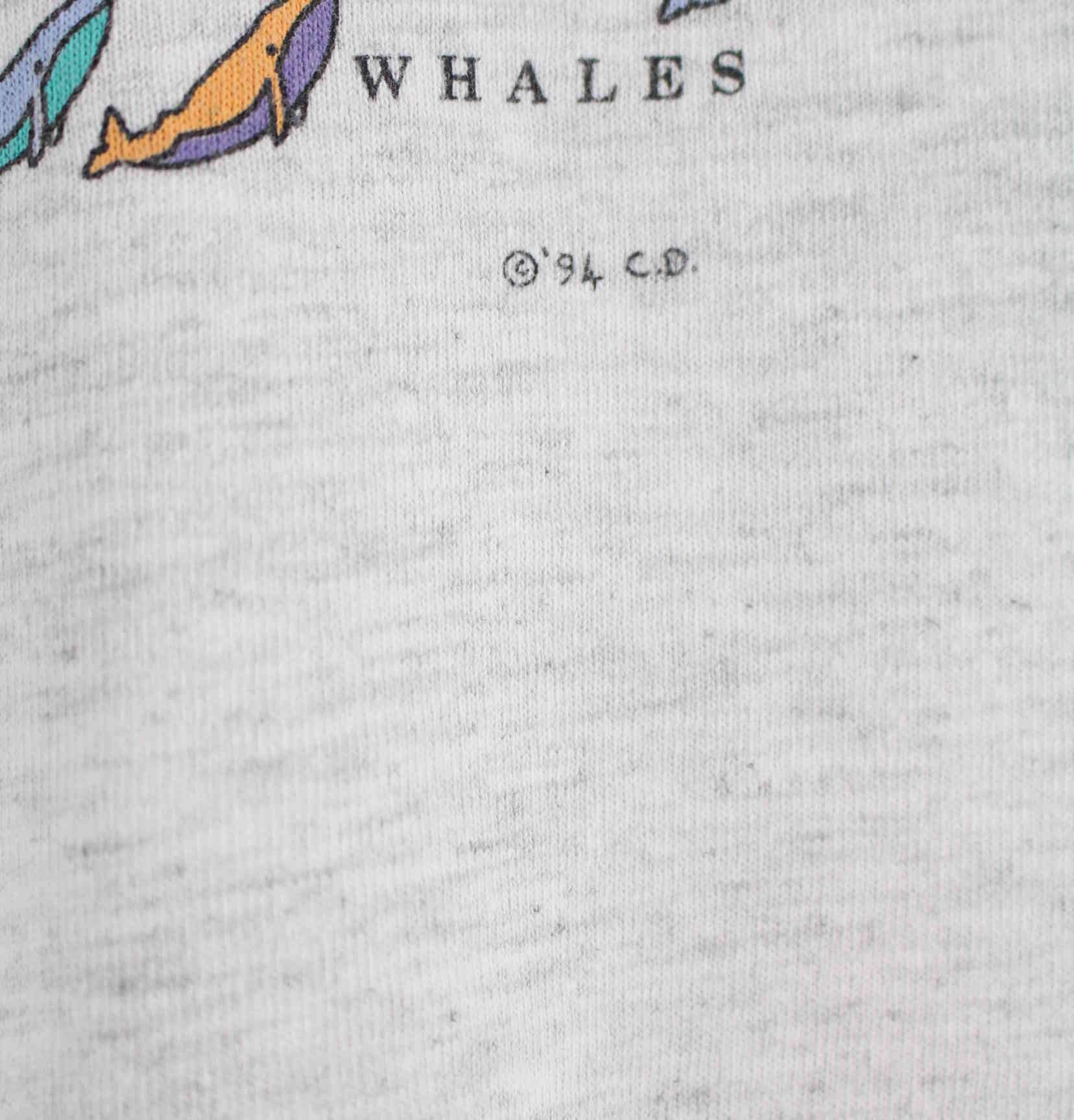 Vintage 1994 New Zealand Print Single Stitched T-Shirt Grau S (detail image 2)