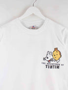 Vintage 90s Tintin Single STitch Print T-Shirt Weiß XL (detail image 1)