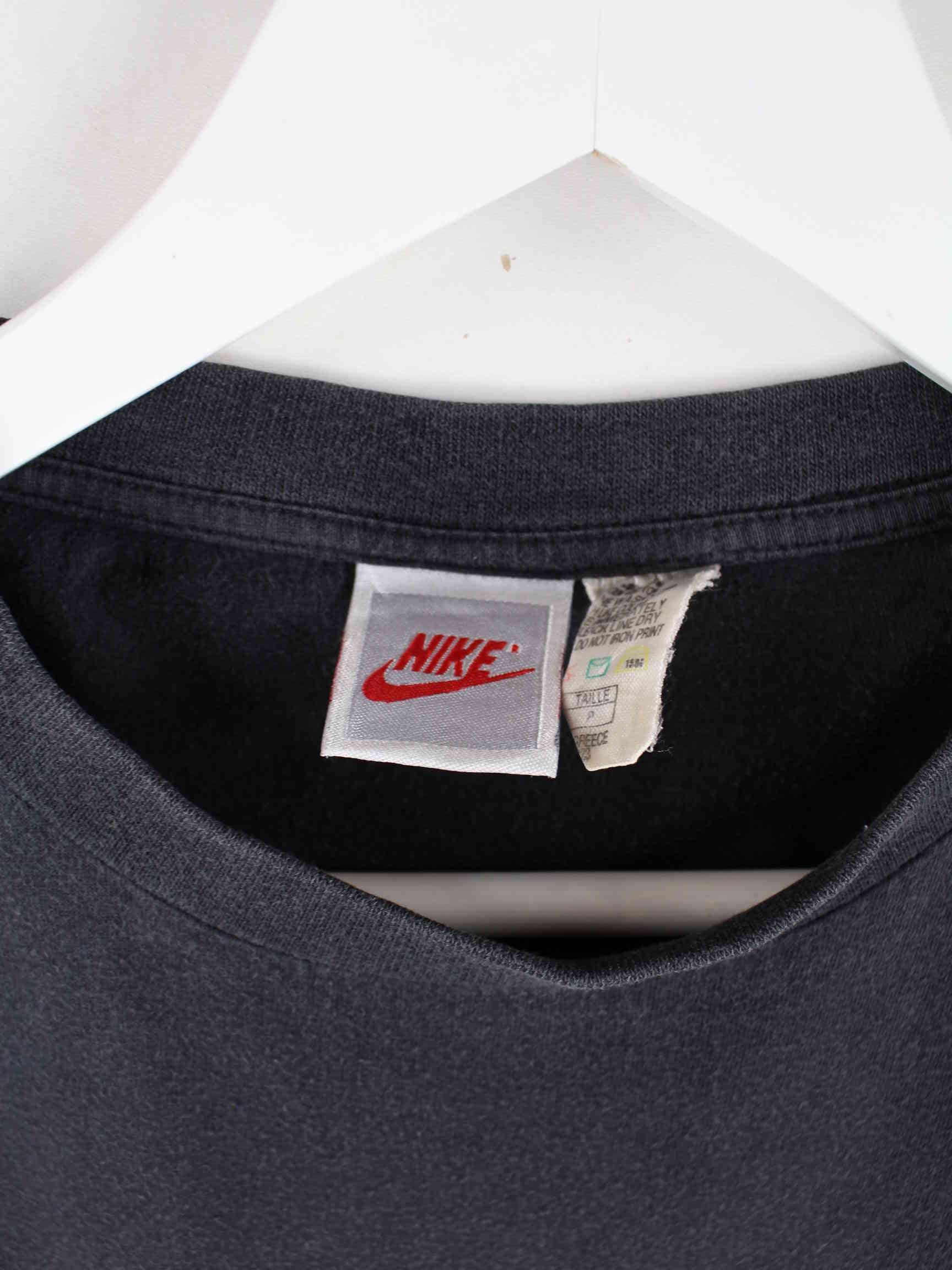 Nike 90s Vintage Silver Tag Print T-Shirt Schwarz S (detail image 2)