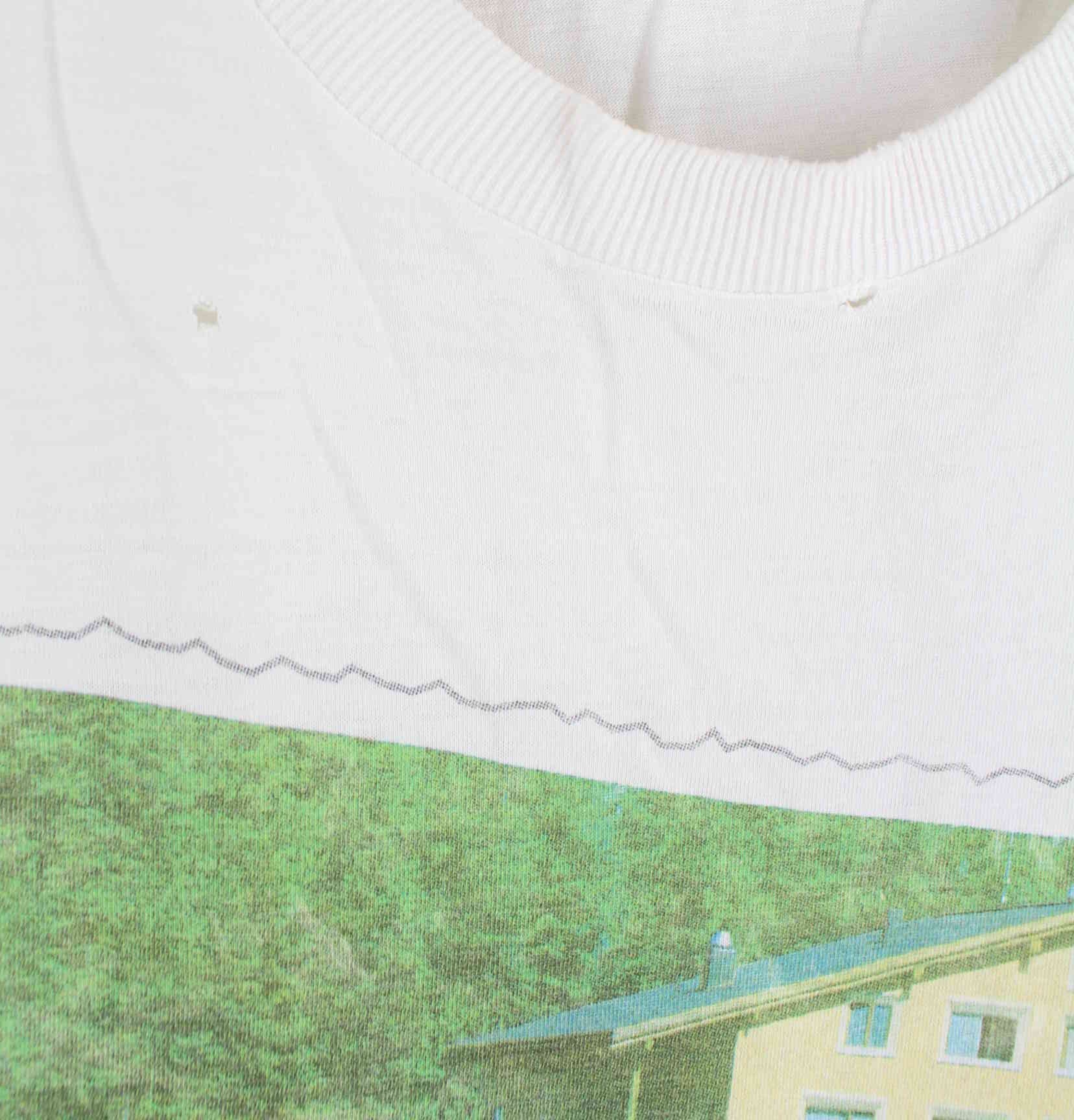 Vintage 90s Vintage Swiss Hotel Print T-Shirt Weiß M (detail image 2)