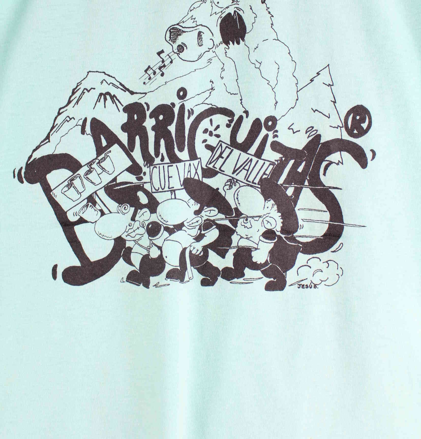 Vintage 80s Print Single Stitched T-Shirt Blau L (detail image 4)