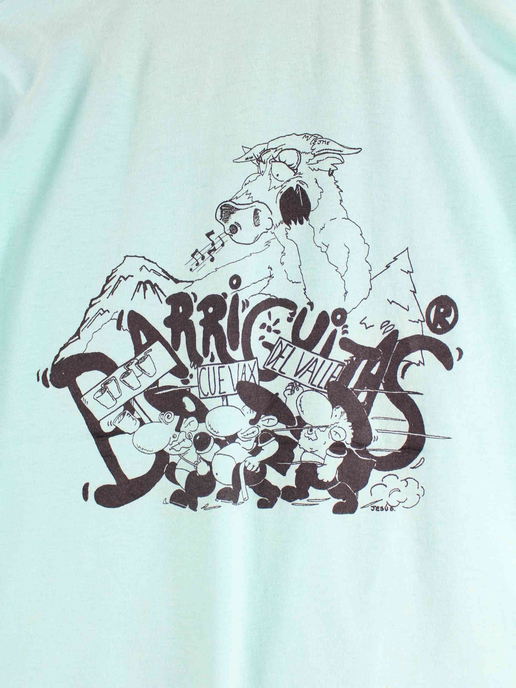 Vintage 80s Print Single Stitched T-Shirt Blau L (detail image 4)