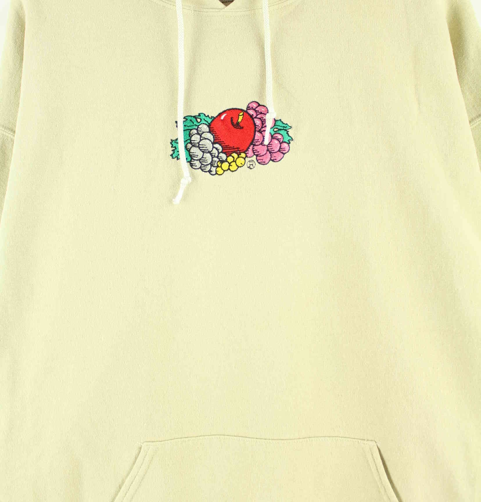 Fruit of the Loom Embroidered Hoodie Beige L (detail image 1)