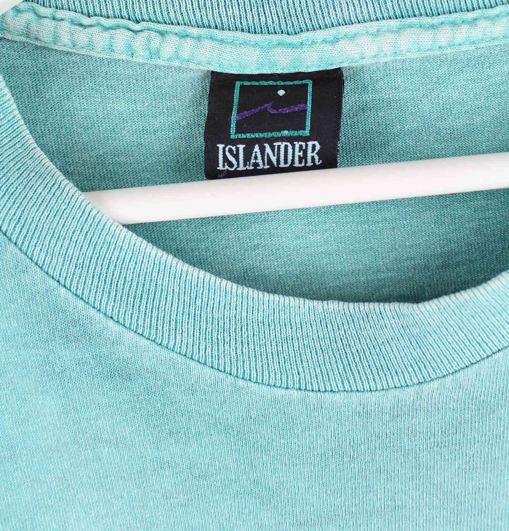 Vintage 80s Cayman Island Single Stitched T-Shirt Türkis XL (detail image 2)