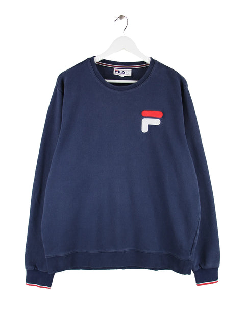 Fila Logo Patch Sweater Blau L