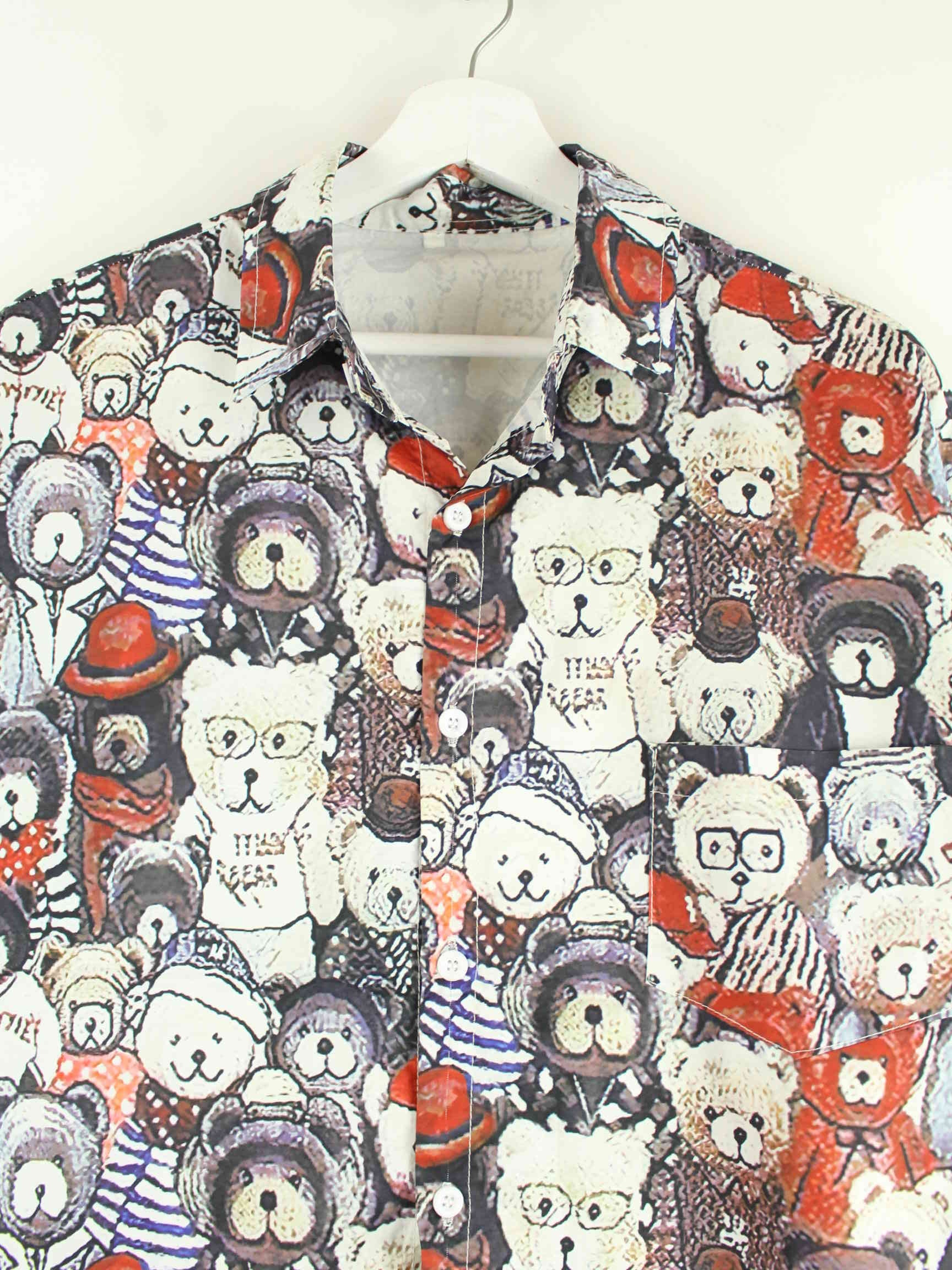 Vintage Crazy Bear Pattern Hemd Mehrfarbig XL (detail image 1)