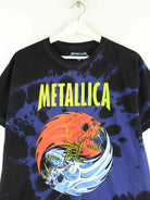 Vintage Metallica Print Tie Dye T-Shirt Schwarz M (detail image 1)