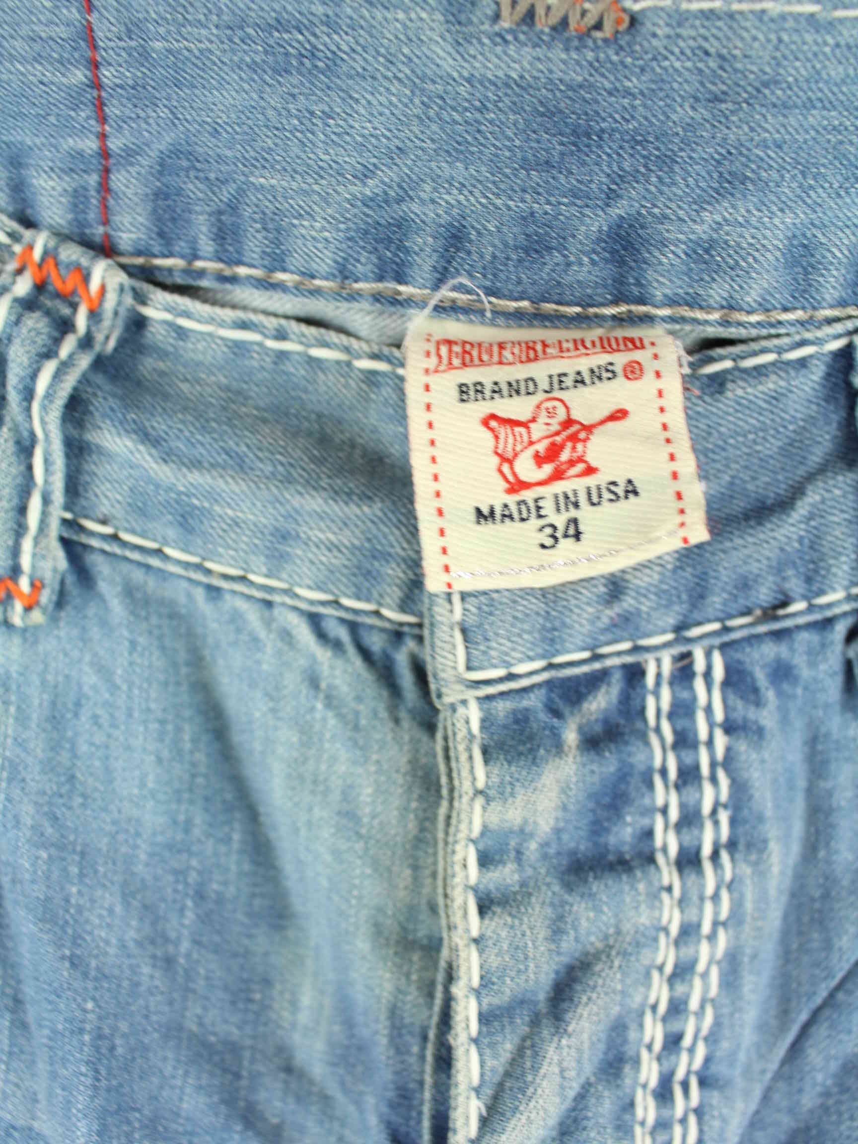 True Religion y2k Ricky Rainbow Jeans Blau W34 L34 (detail image 1)