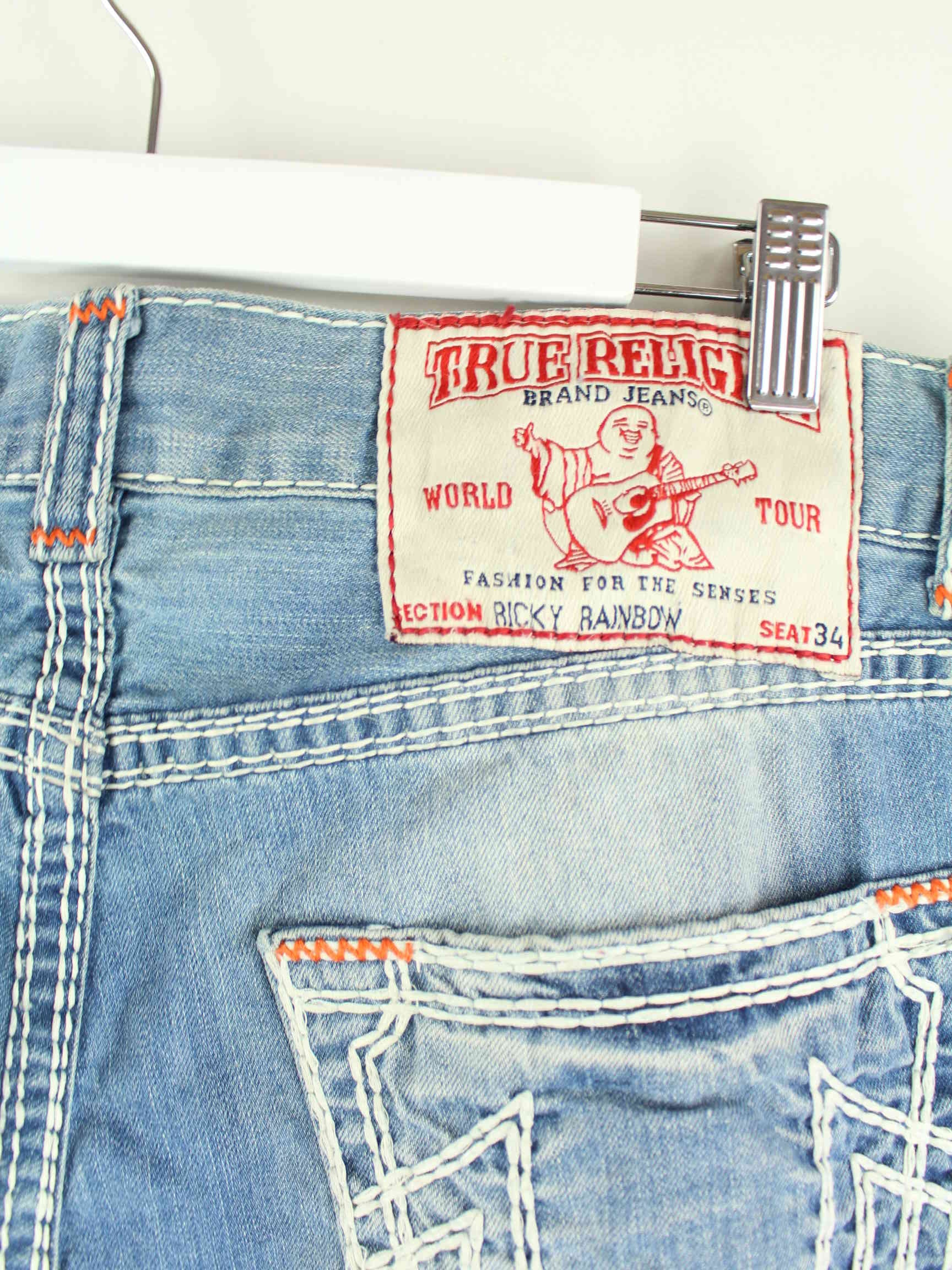 True Religion y2k Ricky Rainbow Jeans Blau W34 L34 (detail image 2)