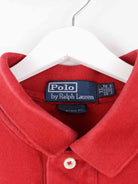 Ralph Lauren 90s Vintage Britain Embroidered Langarm Polo Rot XL (detail image 2)