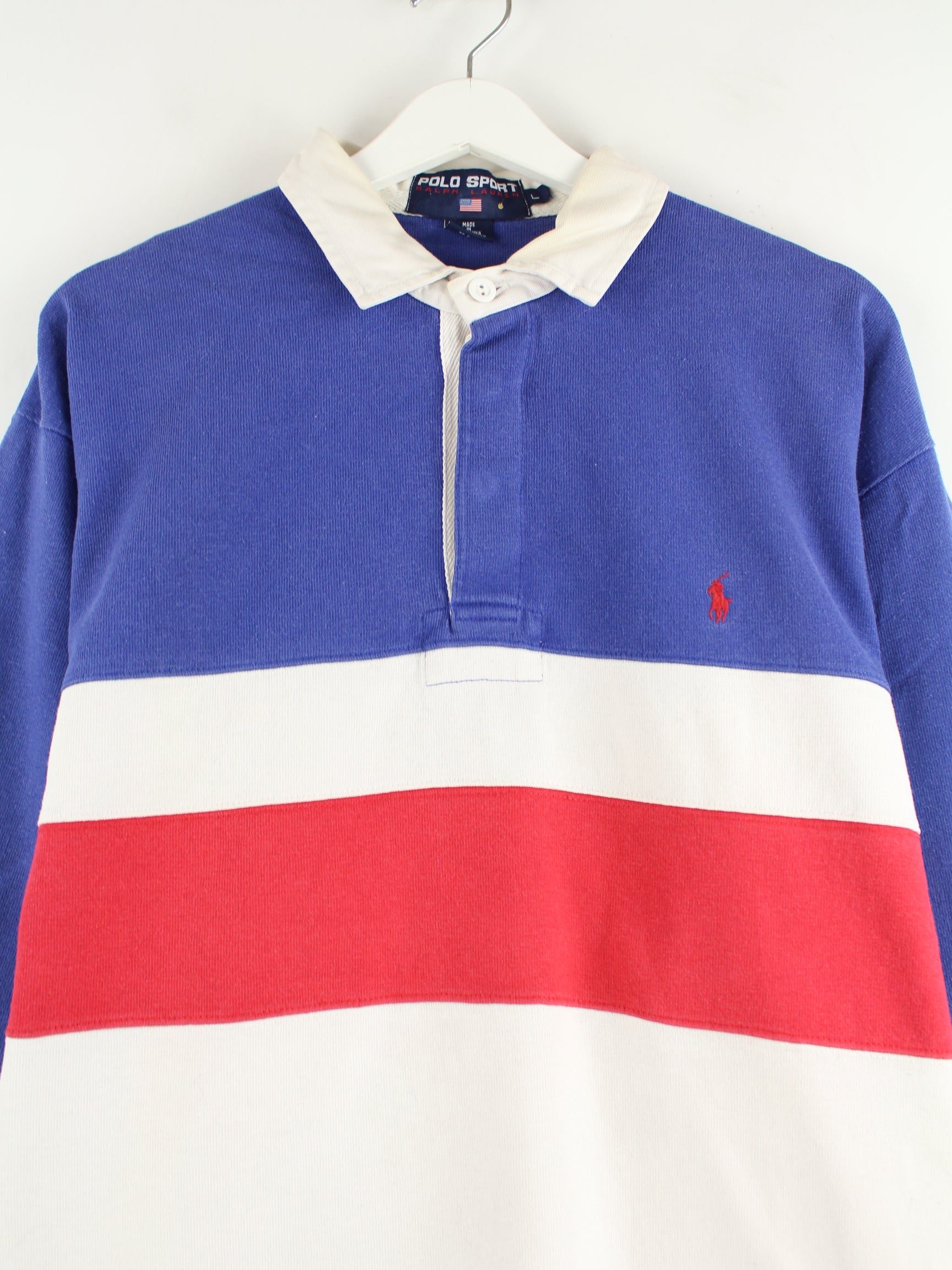 トップス 90s vintage Ralph Lauren polo shirt Vintage 90s Polo Ralph Lauren Sweden #2 Rugby Polo Shirt Mens