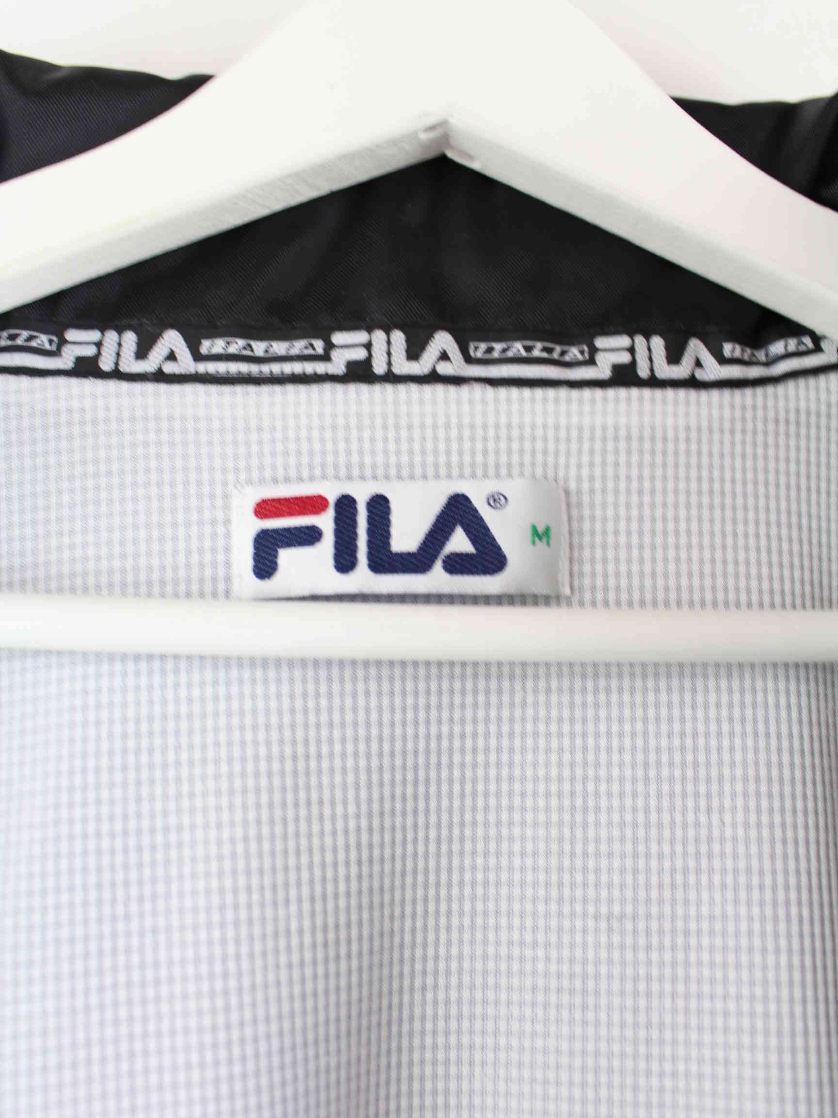 Fila 90s Vintage Print Jacke Schwarz M (detail image 2)