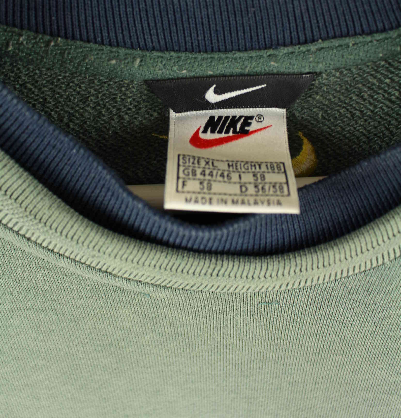 Nike 90s Vintage Embroidered Sweater Grün XL (detail image 3)