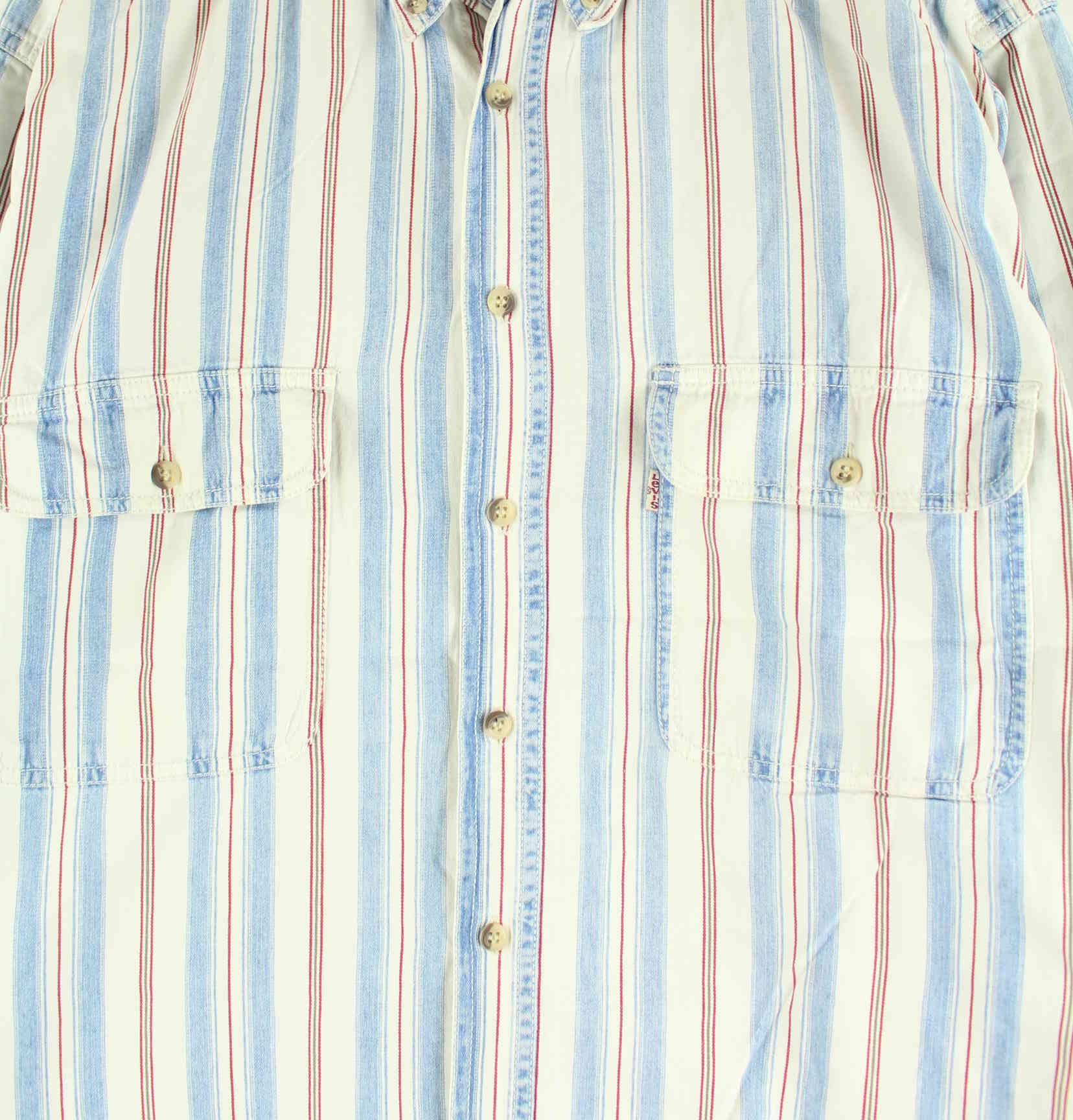 Levi's 90s Vintage Striped White Tab Hemd Weiß L (detail image 1)