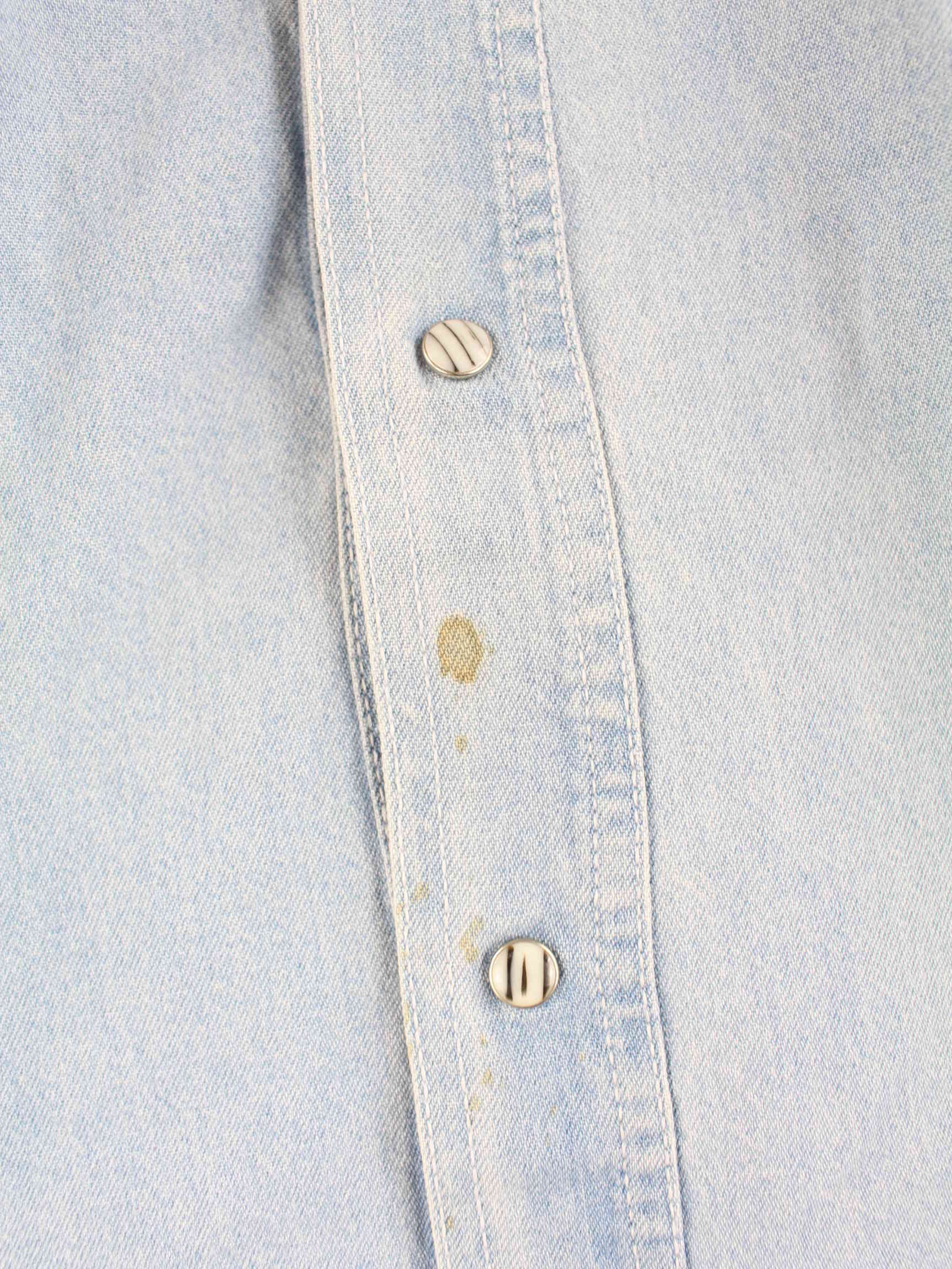 Vintage 90s Shooter Western Pattern Hemd Blau L (detail image 4)