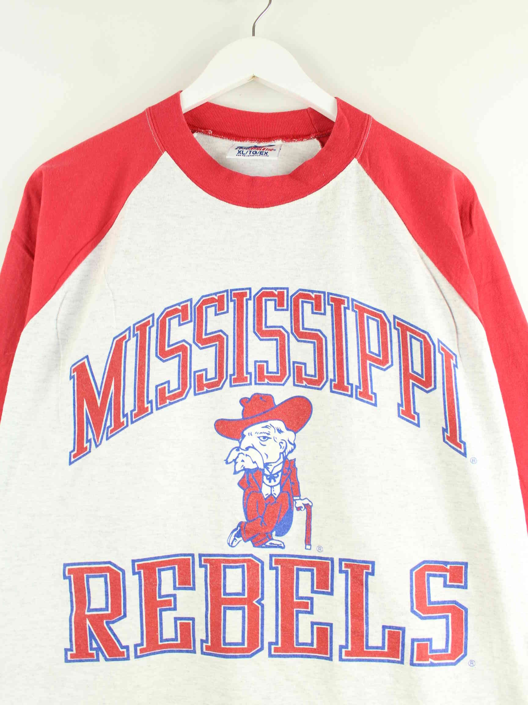 Logo 7 90s Vintage Mississippi Rebbels Print Half Sleeve Sweatshirt Grau XL (detail image 1)