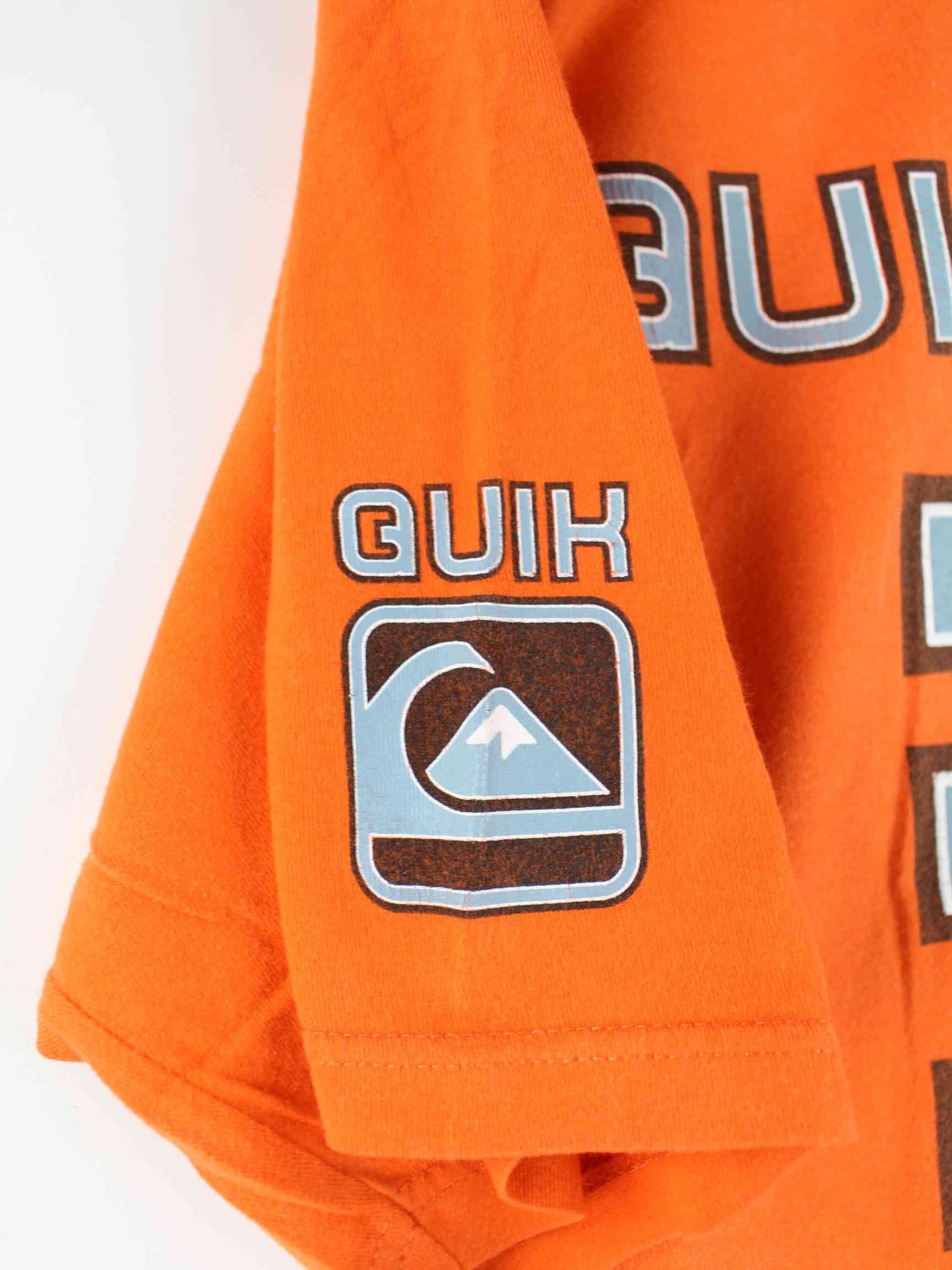 Quiksilver 90s Vintage 31 Print T-Shirt Orange M (detail image 6)