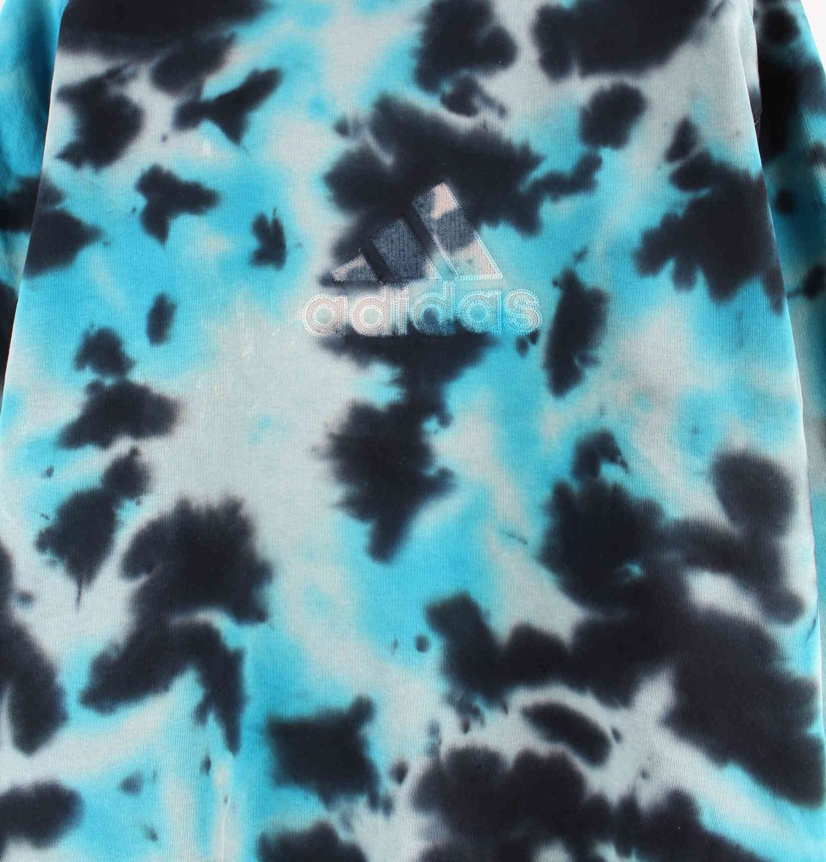 Adidas y2k Embroidered Tie Dye Sweater Blau L (detail image 1)